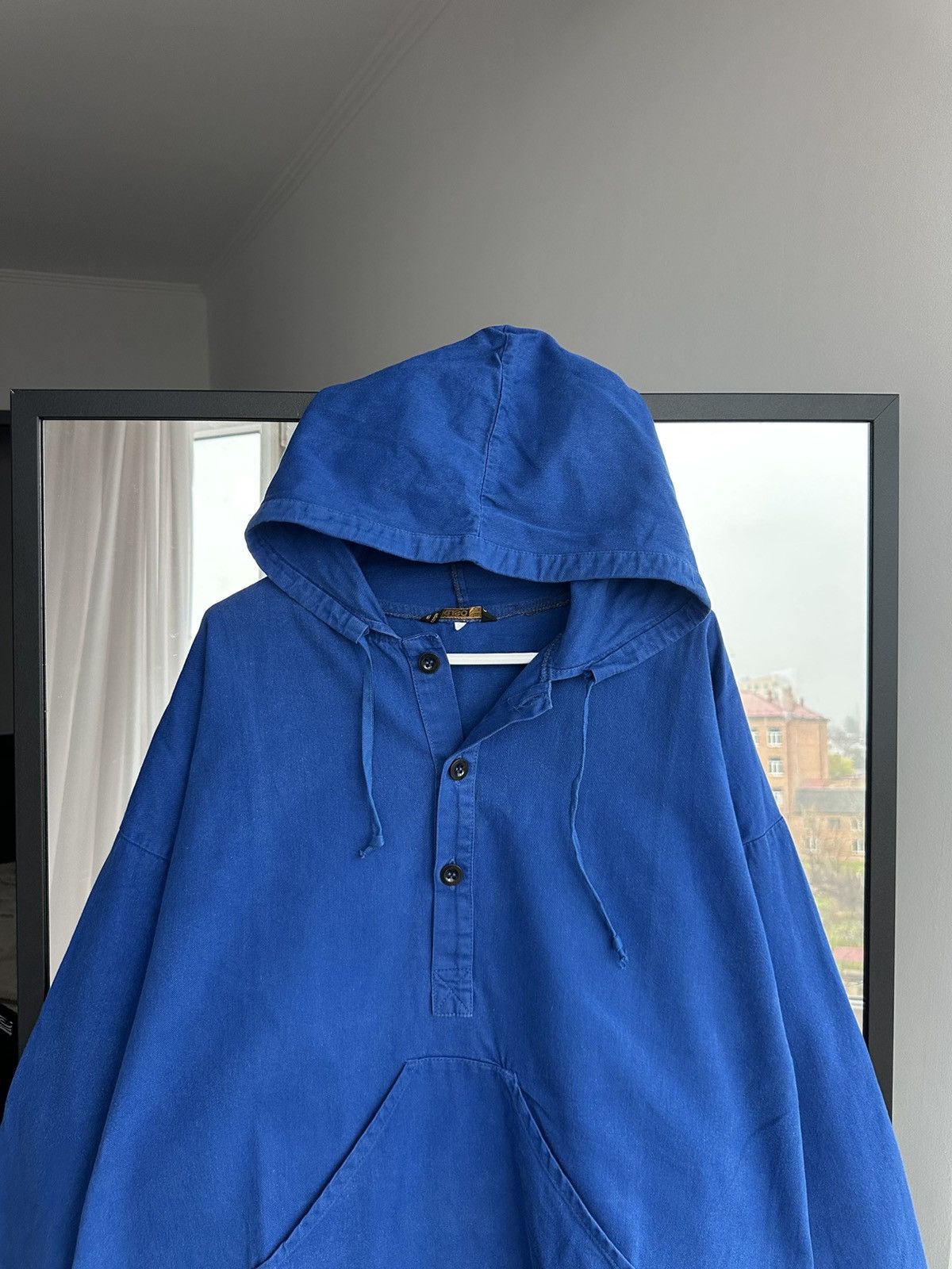 Japan Blue Kuso Japan Blue Smock Hoodie Vintage Oversized Workwear Size US XL / EU 56 / 4 - 3 Thumbnail