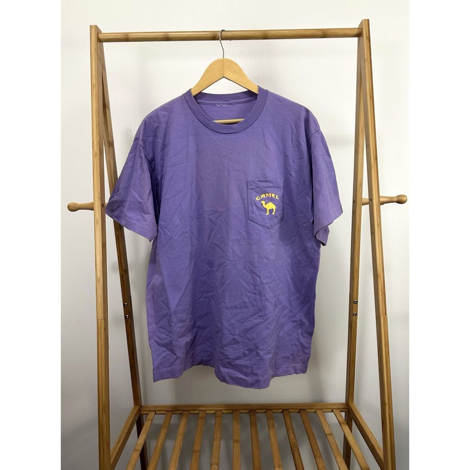 Camel VTG 90s Box Logo T-Shirt Purple XL Mens Casual Unbranded Dirt-Free Vintage Slim Fit? Size US XL / EU 56 / 4 - 2 Thumbnail