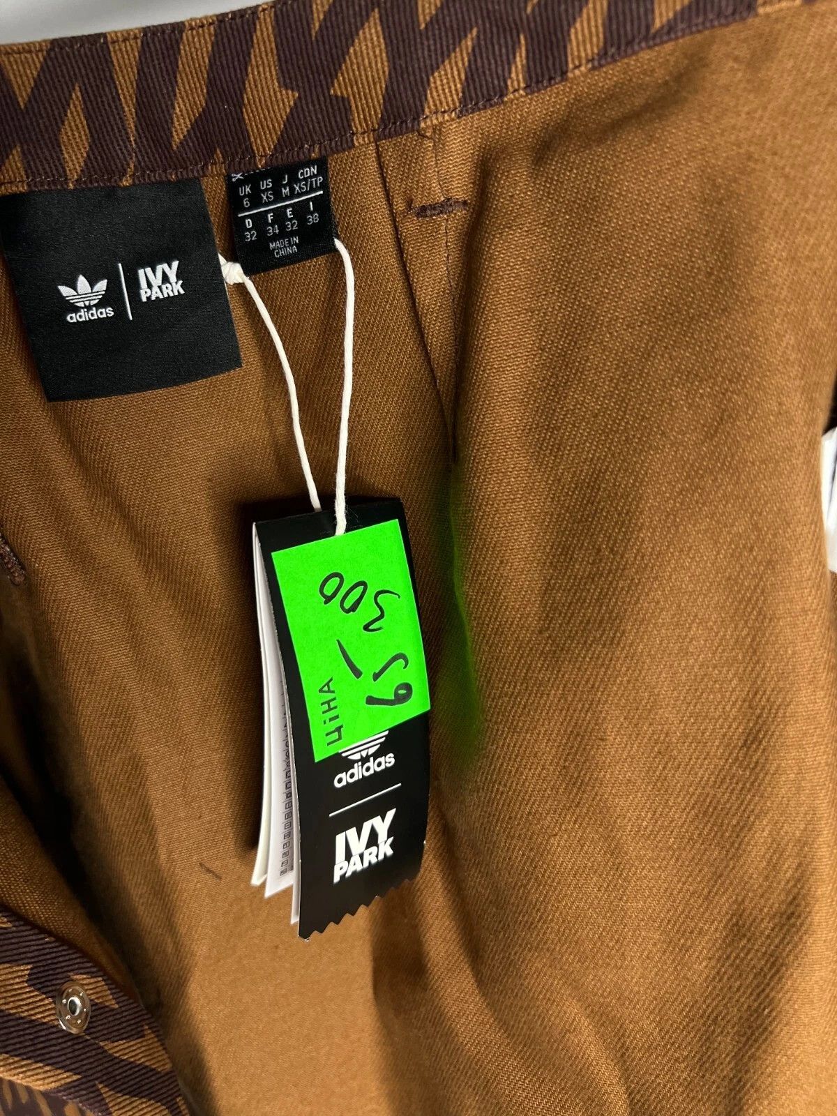 Adidas × Ivy Park Ivy Park X Adidas Monogram Jeans Short Skirt Wild Brown Size 26" / US 2 / IT 38 - 11 Thumbnail