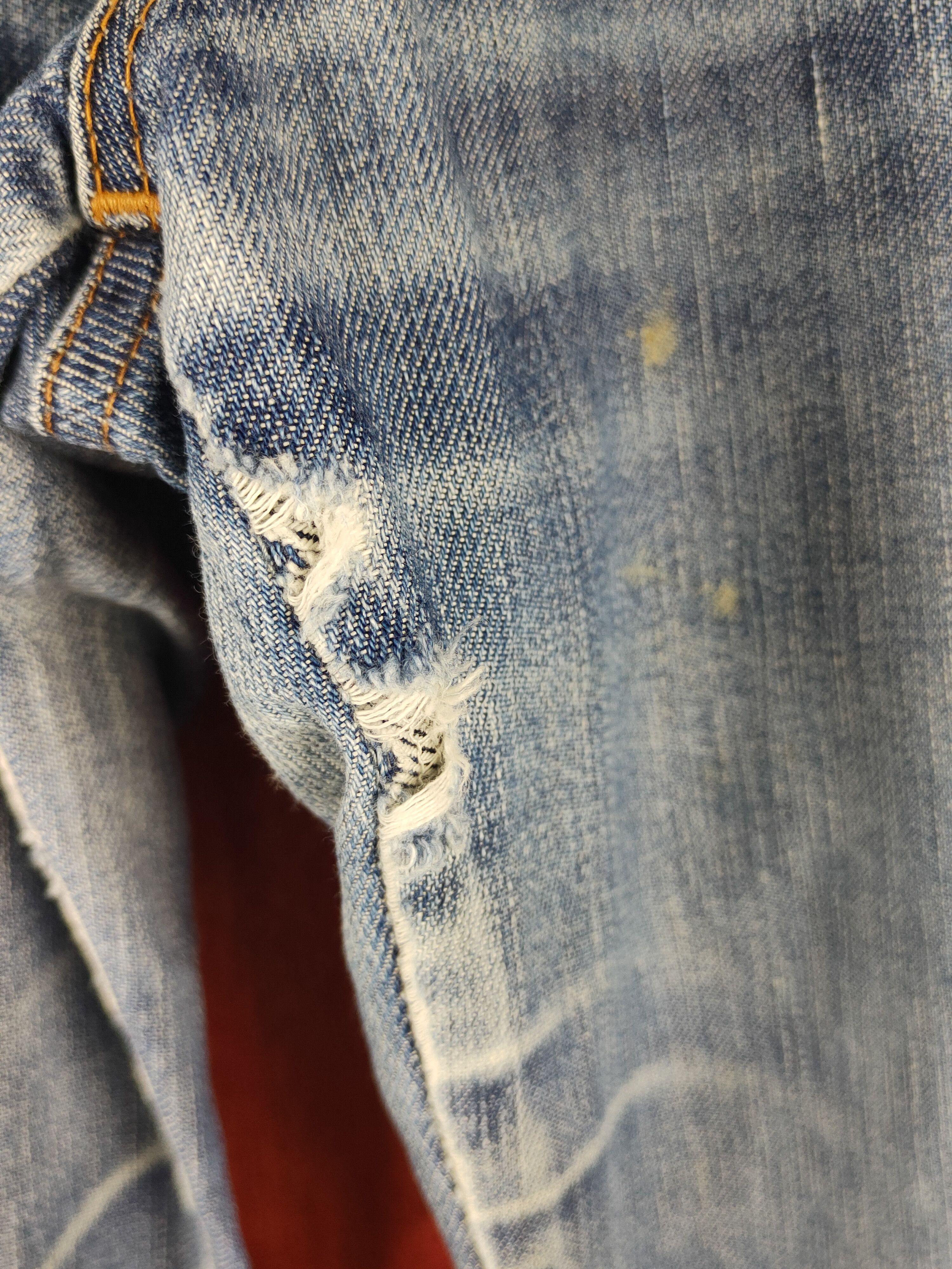 Japanese Brand Bobson Blue Distressed Ripped Jeans #S1660 Size US 30 / EU 46 - 3 Thumbnail