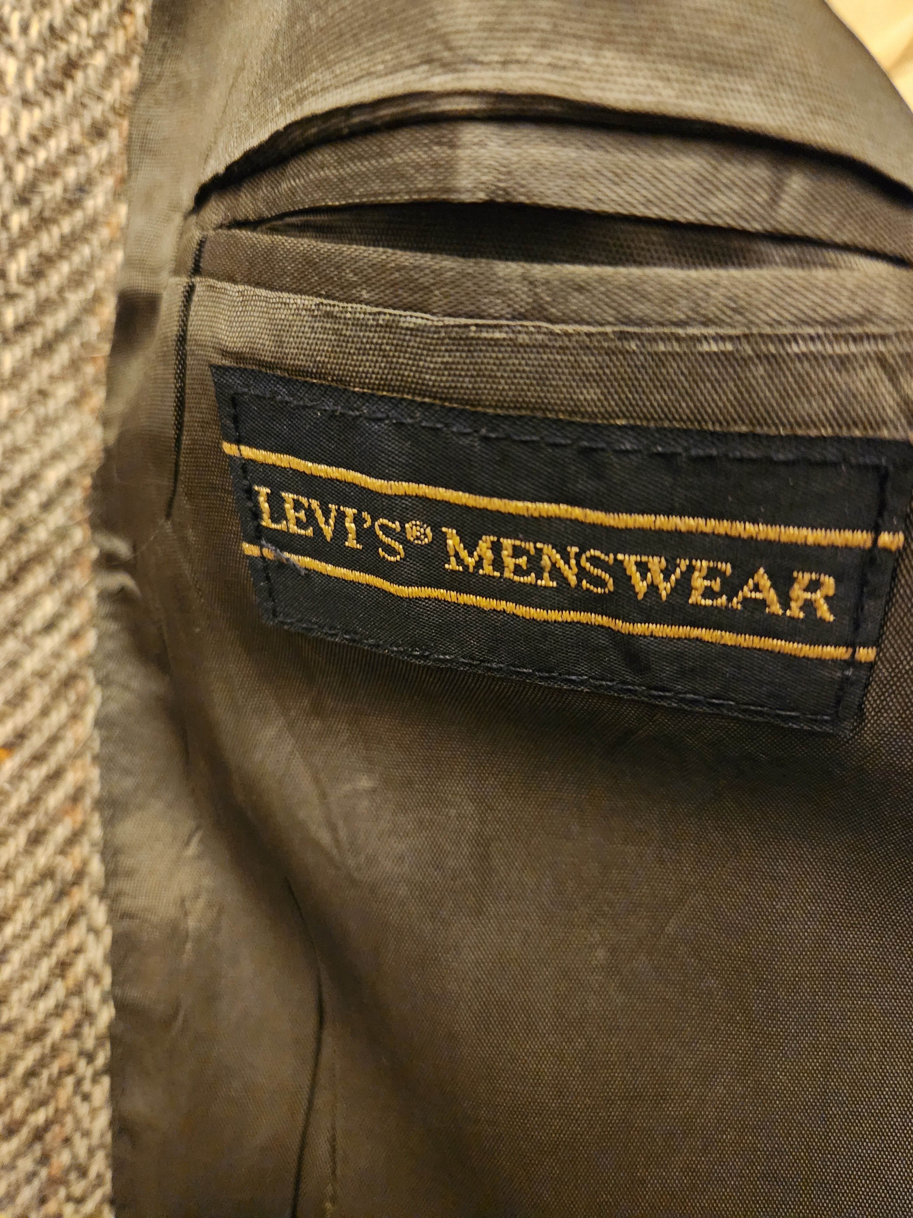 Levi's Vintage 70's Gray Herringbone Tweed Blazer Size 42L - 3 Thumbnail