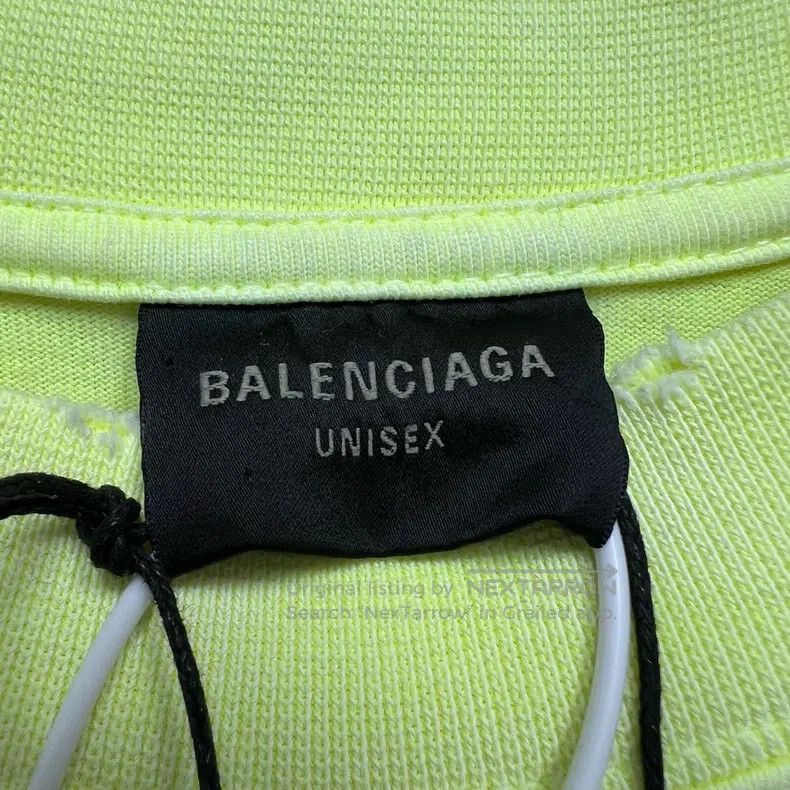Balenciaga Balenciaga Neon Tape Logo Short Sleeve T-Shirt Size US M / EU 48-50 / 2 - 3 Thumbnail