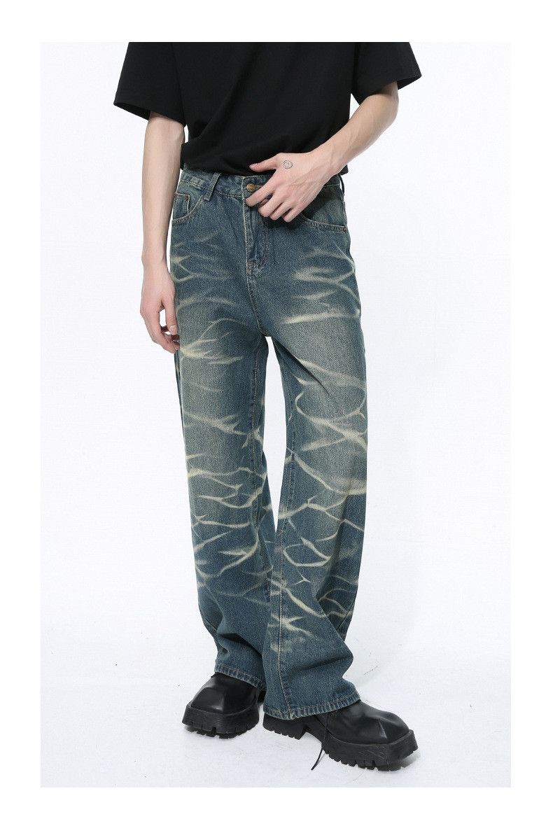 Japanese Brand × Jean American retro tie-dye straight loose washed jeans Size US 32 / EU 48 - 2 Thumbnail