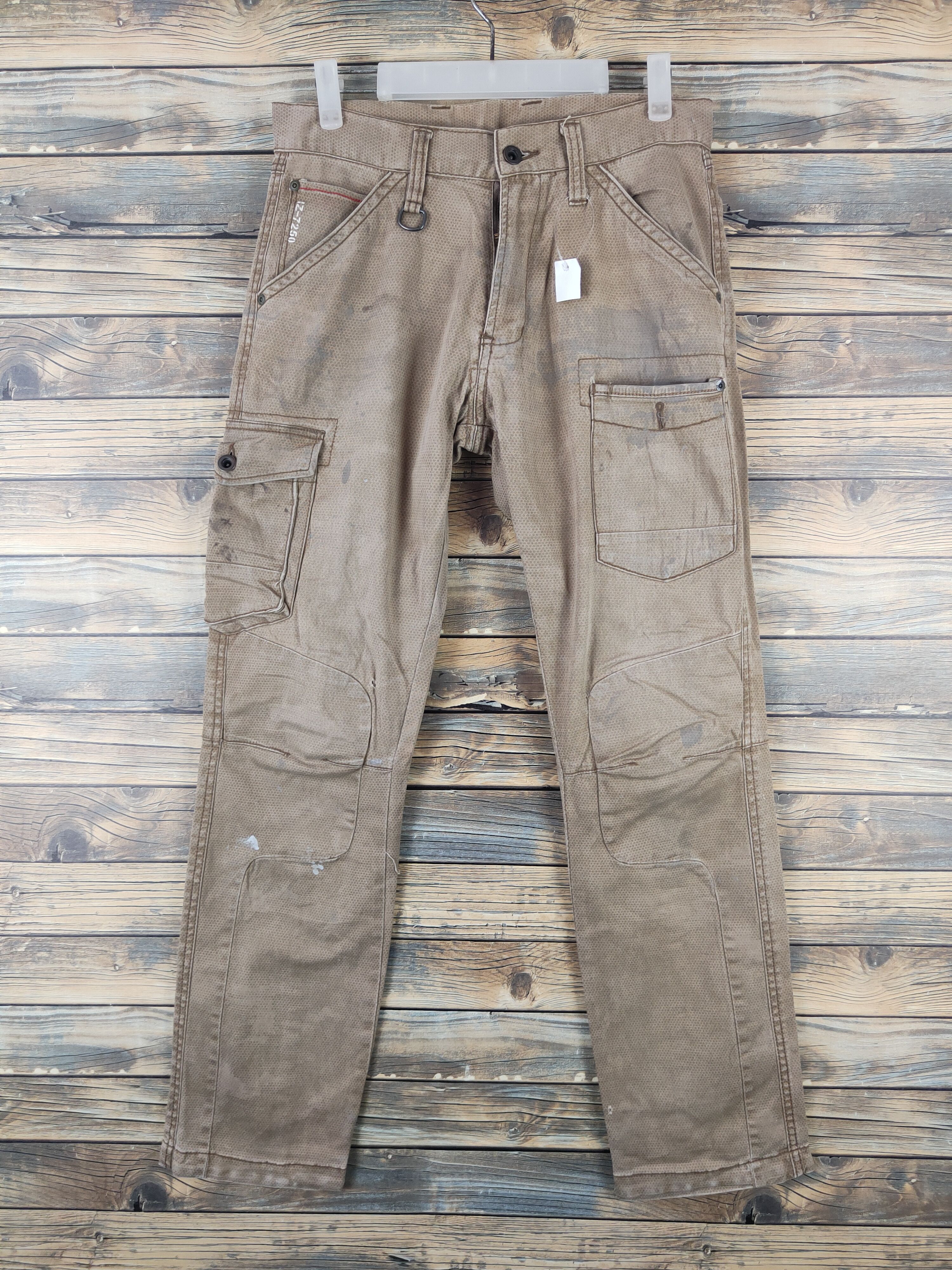 Japanese Brand DL Japanese Brand Beige Multipocket Cargo Pants #46-276T Size US 31 - 1 Thumbnail