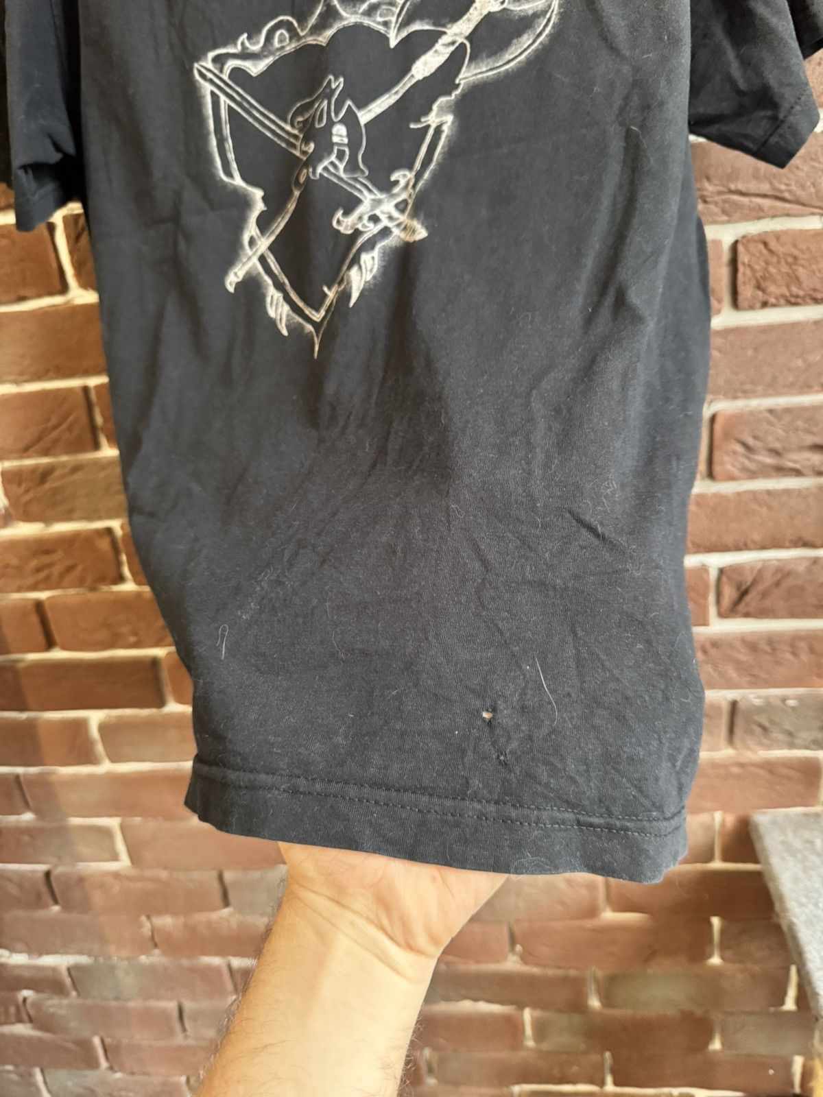 Band Tees Rare 00s Hellsaw Sins Of Might Vintage Band Black Metal Tee Size US L / EU 52-54 / 3 - 6 Thumbnail