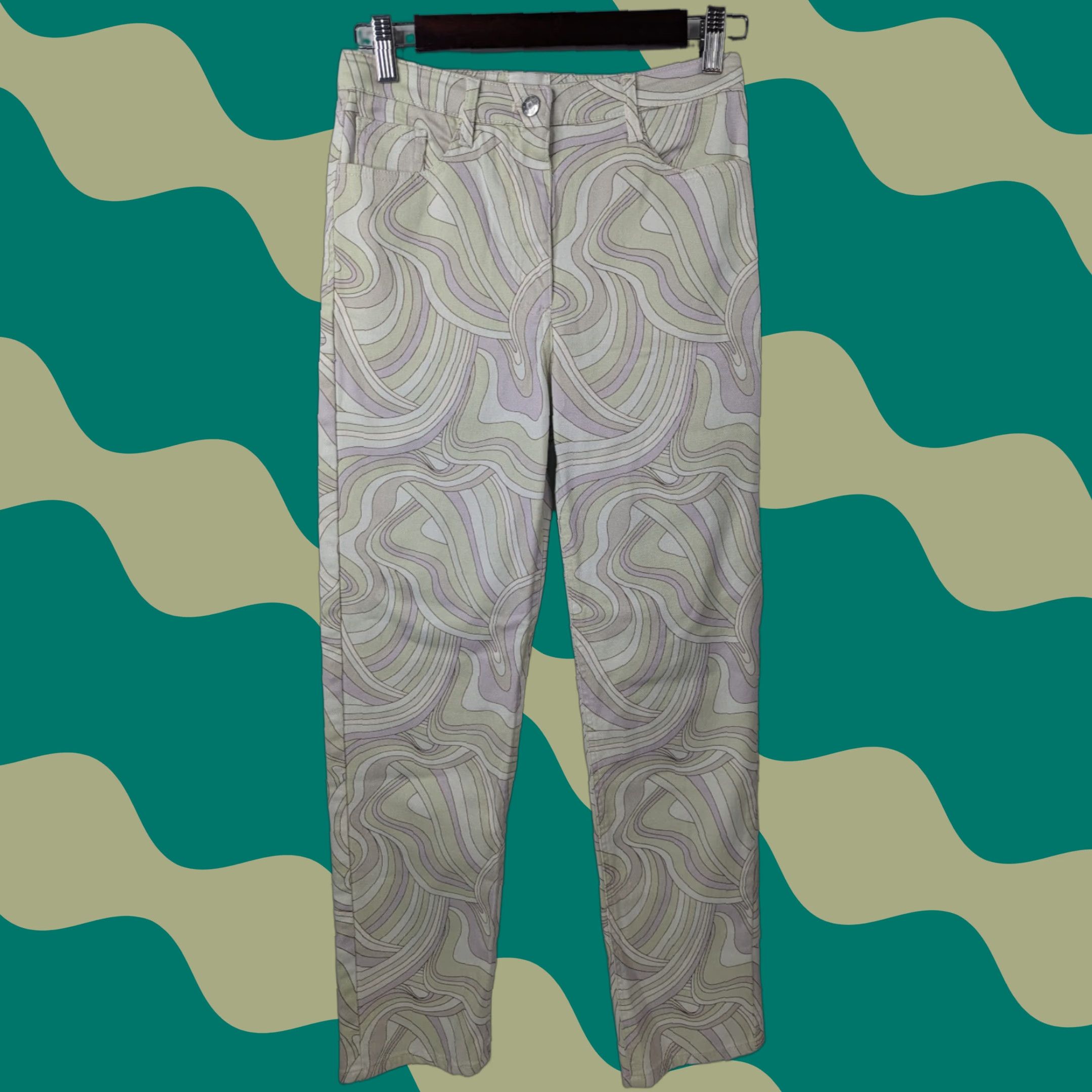 Aritzia Wilfred Free Aritzia Pants Straight Leg 2 Lavender Cream Multicolor Twill Ankle Casual City Preppy 10+2 Size 26" / US 2 / IT 38 - 1 Thumbnail