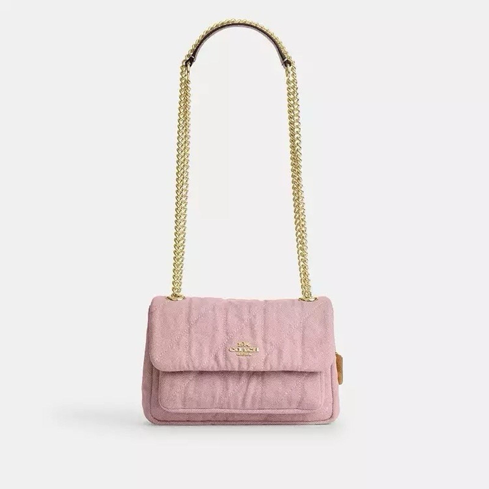 Coach NWT Coach Elodie Crossbody Bag 18 Denim CEU17 Light Pink Size ONE SIZE - 10 Thumbnail