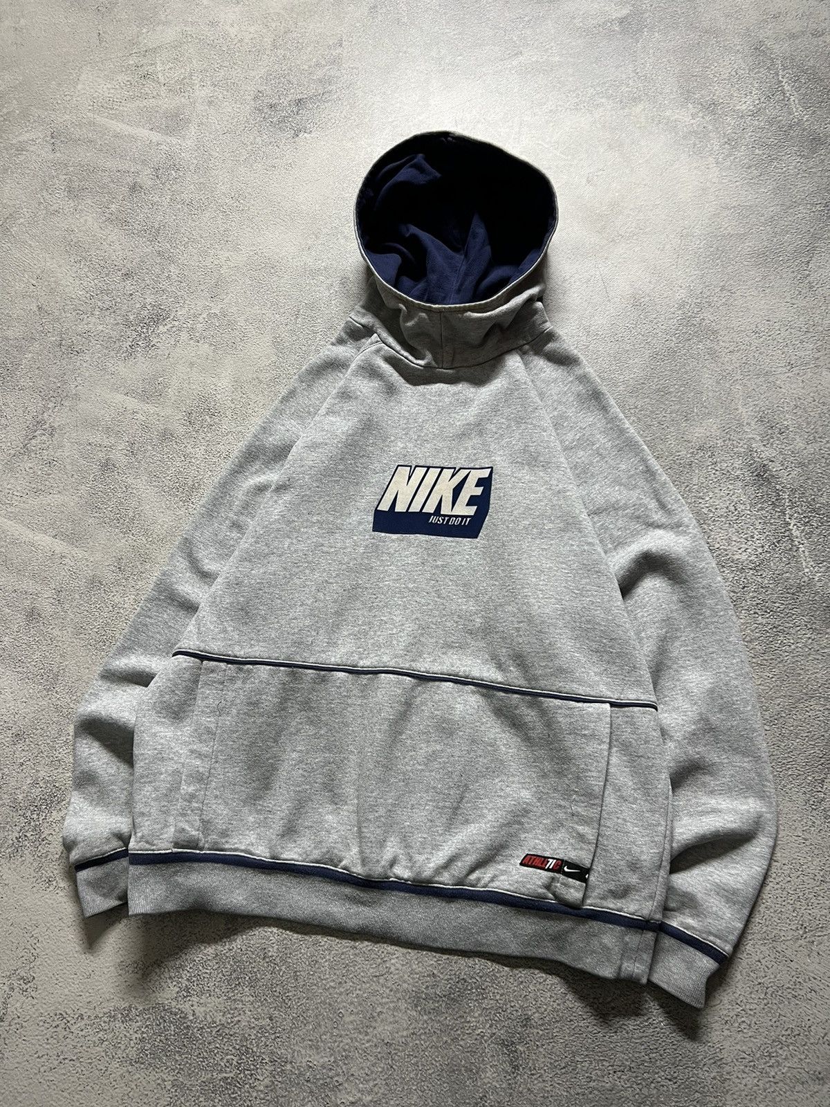 Nike × Vintage Vintage Y2k Nike 🩶 Just Do It Velour Big Logo Hoodie 00’s Size US S / EU 44-46 / 1 - 1 Thumbnail