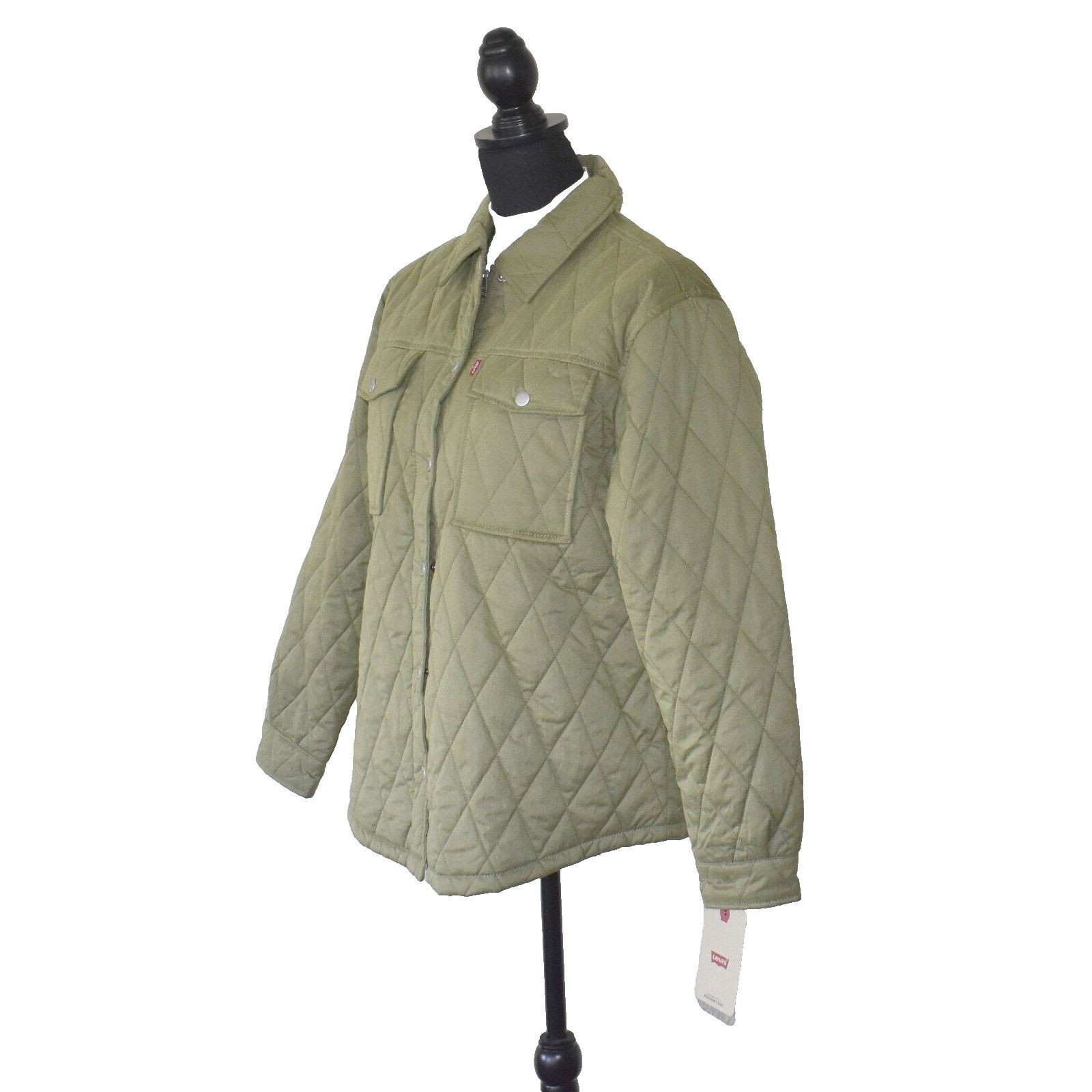 Levi's NWT LEVIS Diamond Quilted Lightweight Shirt Jacket Sz S $120 Size S / US 4 / IT 40 - 3 Thumbnail