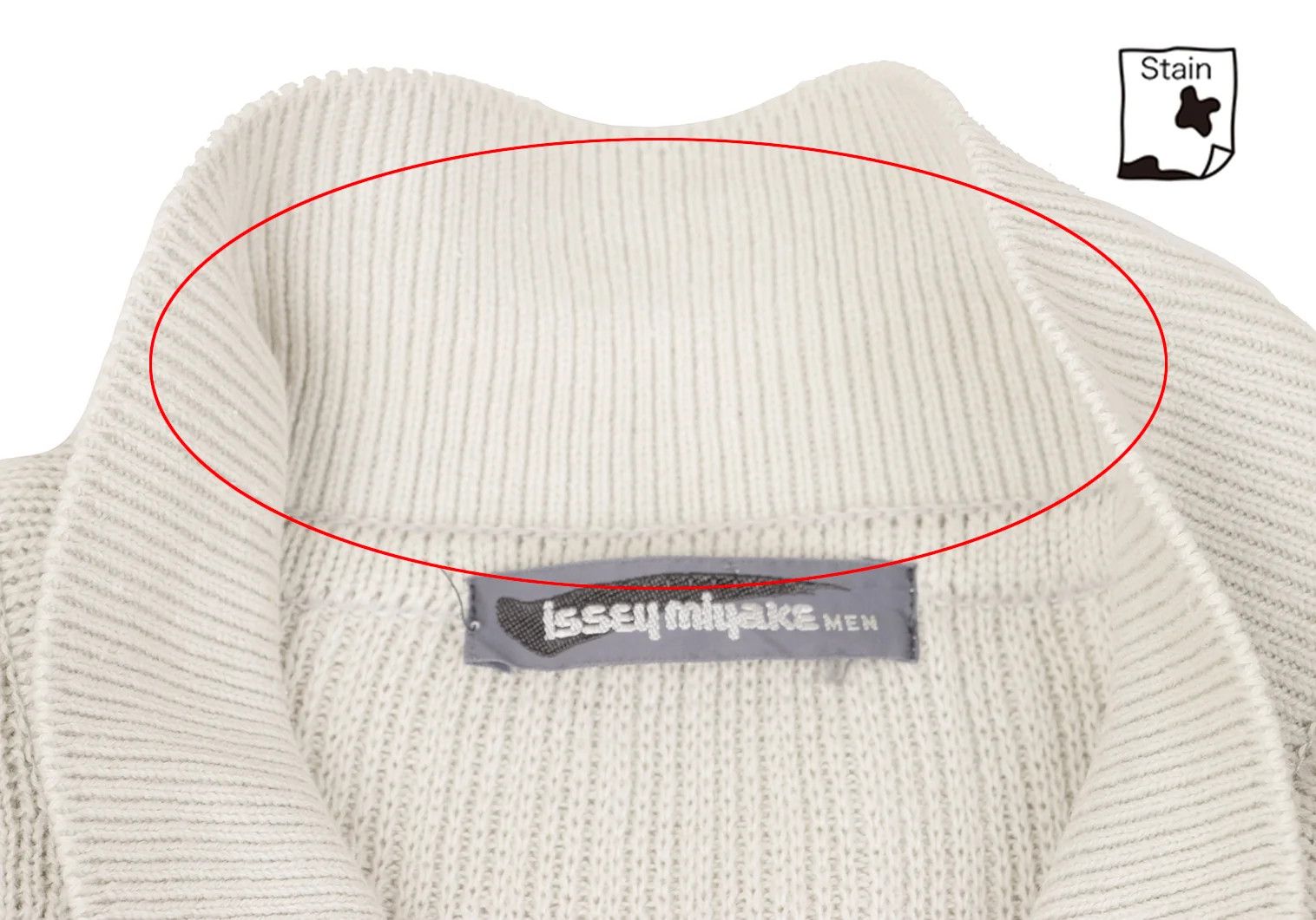 Issey Miyake Zigzag Knit Polo Shirt in Beige and Navy Size US M / EU 48-50 / 2 - 6 Thumbnail