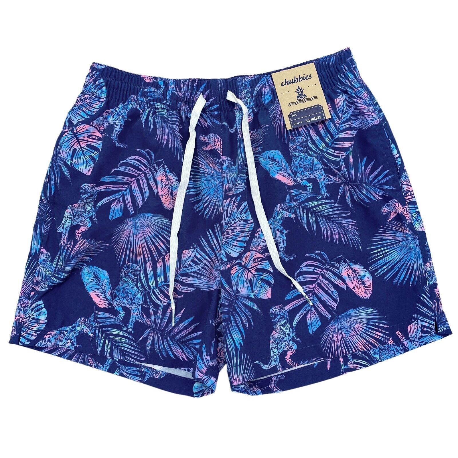 Chubbies Chubbies The Prehistoric Blues 5.5'' Classic Swim Trunk Mesh ...