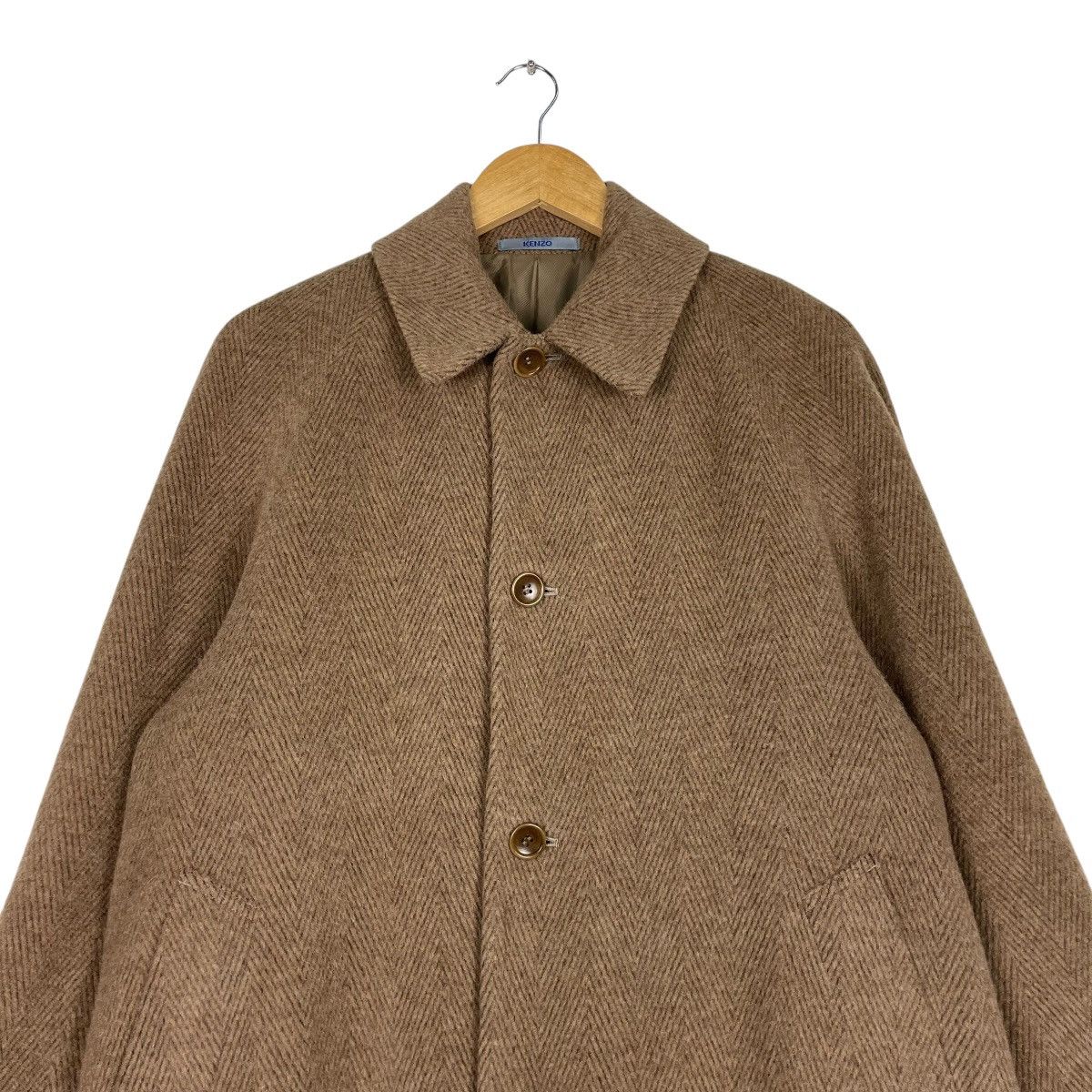 Designer × Japanese Brand × Kenzo 💥KENZO RICH BROWN LONG COAT JACKET Size US M / EU 48-50 / 2 - 2 Thumbnail