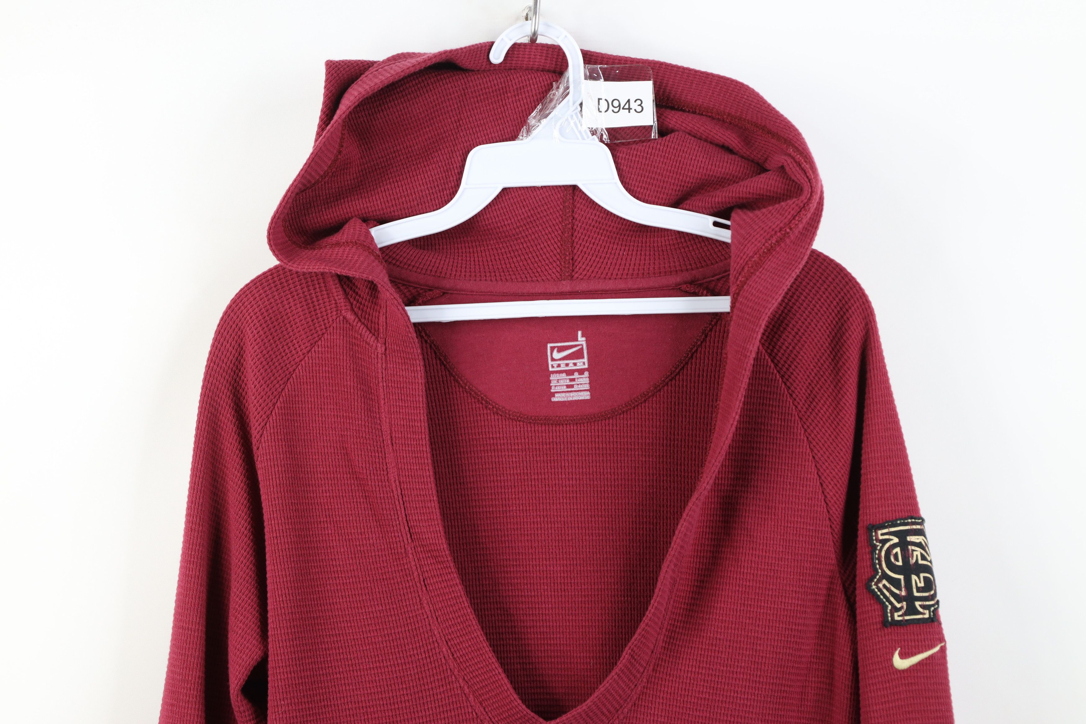 Nike Vintage Nike Florida State University Waffle Knit Hoodie Size L / US 10 / IT 46 - 2 Thumbnail