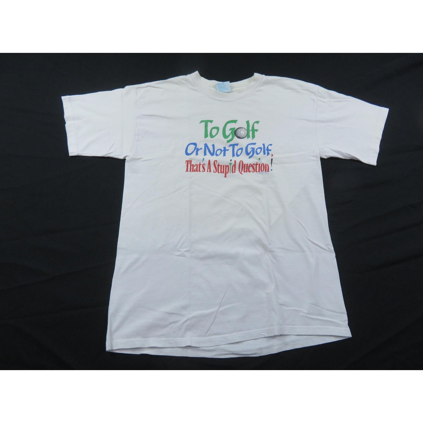 Other To Golf or Not To Golf T-Shirt, Shakespeare Parody Sz L 90s Size US L / EU 52-54 / 3 - 1 Thumbnail