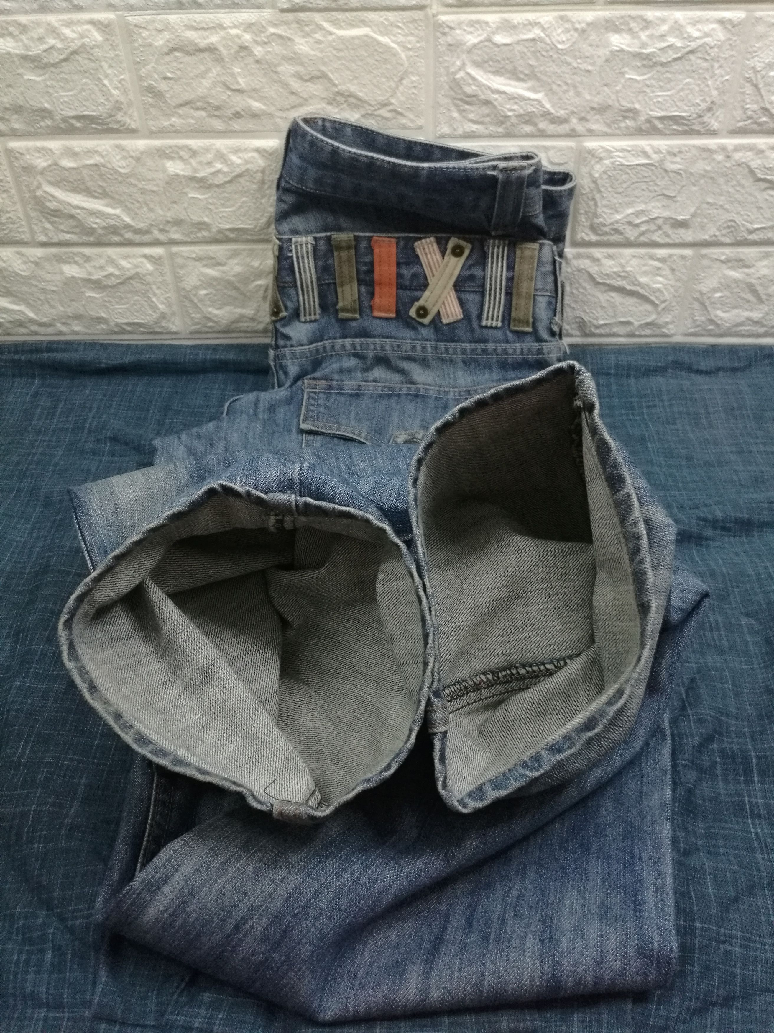 Japanese Brand Vintage Hybrid Japanese Double Waist Jeans Size US 31 - 12 Thumbnail