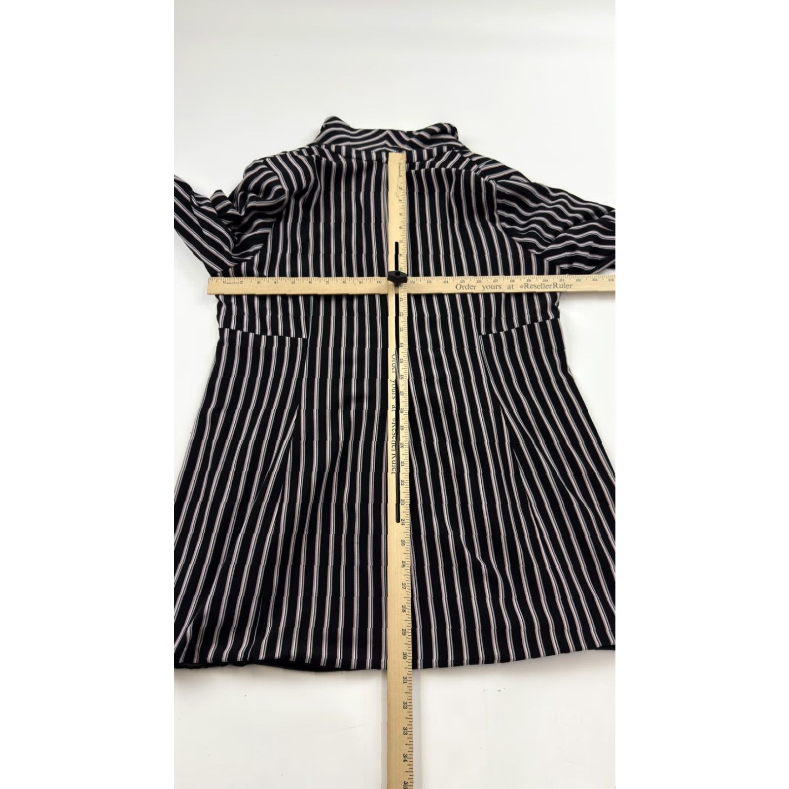 Torrid Torrid Blazer Womens 1 Black White Pink Striped Single Button Career Jacket Size XS / US 0-2 / IT 36-38 - 7 Thumbnail