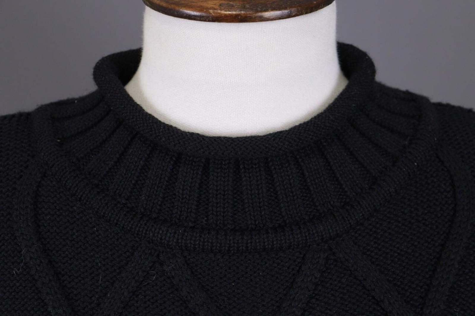 Carlo Colucci Carlo Colucci Black Wool Embroidered Knit Sweater Size 40 Size M / US 6-8 / IT 42-44 - 3 Thumbnail