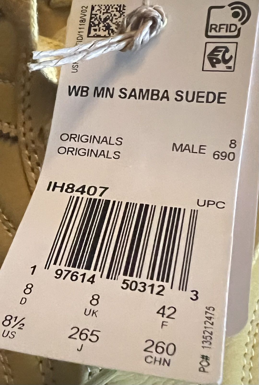 Adidas × Wales Bonner ADIDAS WALES BONNER X SAMBA MILLENNIUM 'FADE GOLD Size US 8.5 / EU 41-42 - 8 Thumbnail