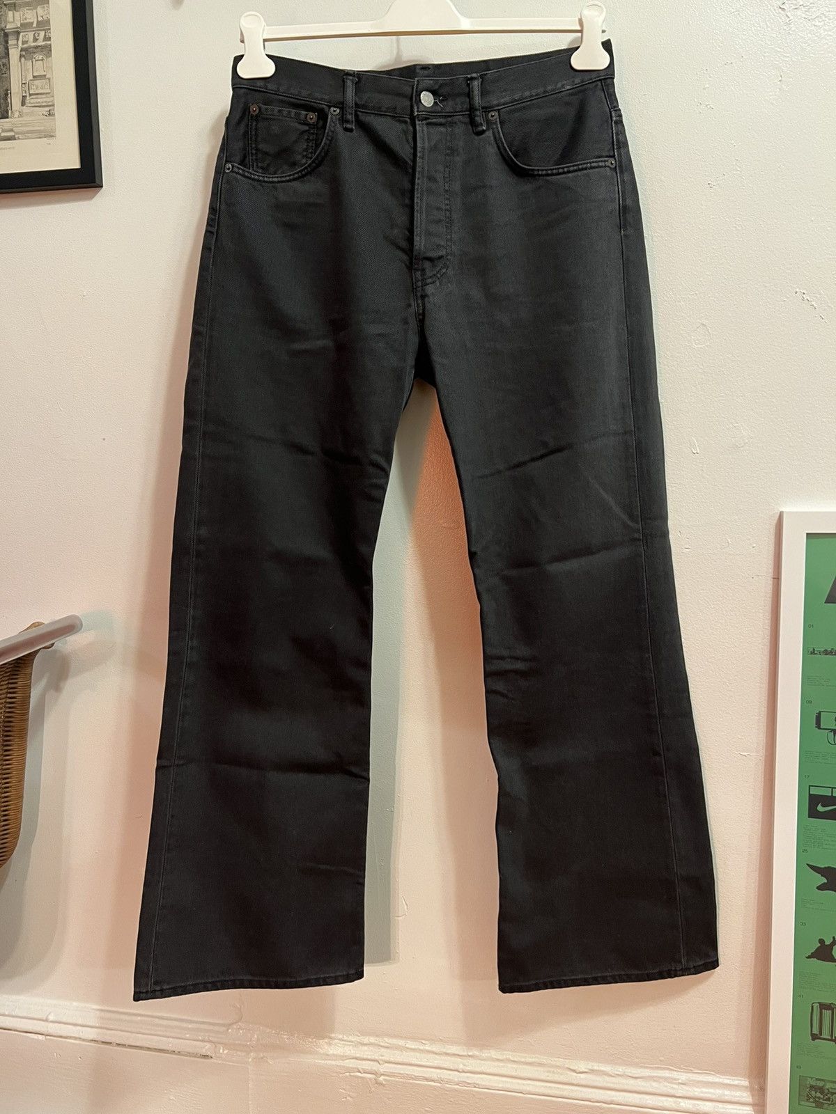 Acne Studios 1989 Wide-fit Jeans, Grime Black | Grailed