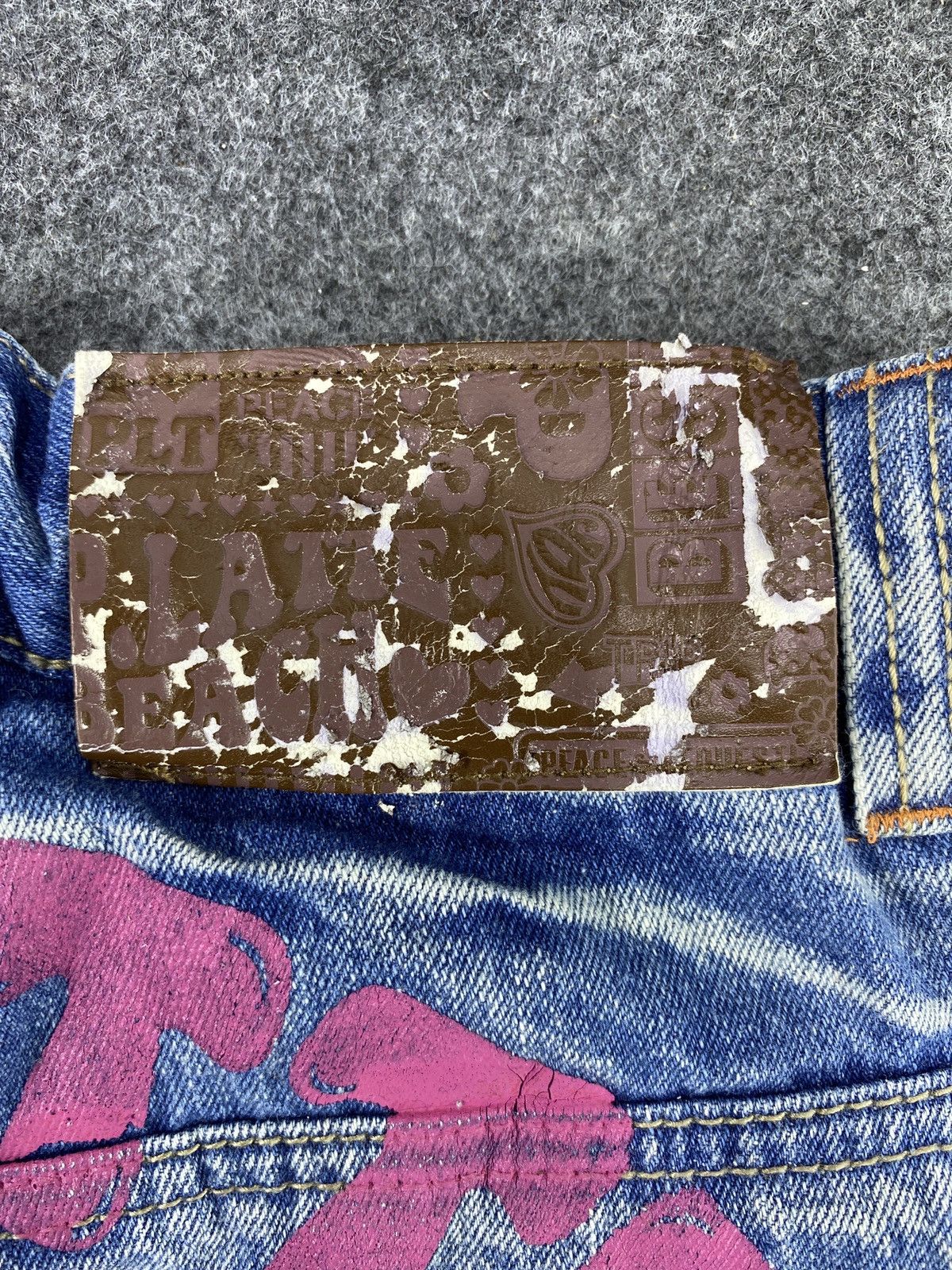 Japanese Brand × Vintage Japanese Denim Jeans PINK LATTE Patchworks - J1083 Size 28" / US 6 / IT 42 - 15 Thumbnail