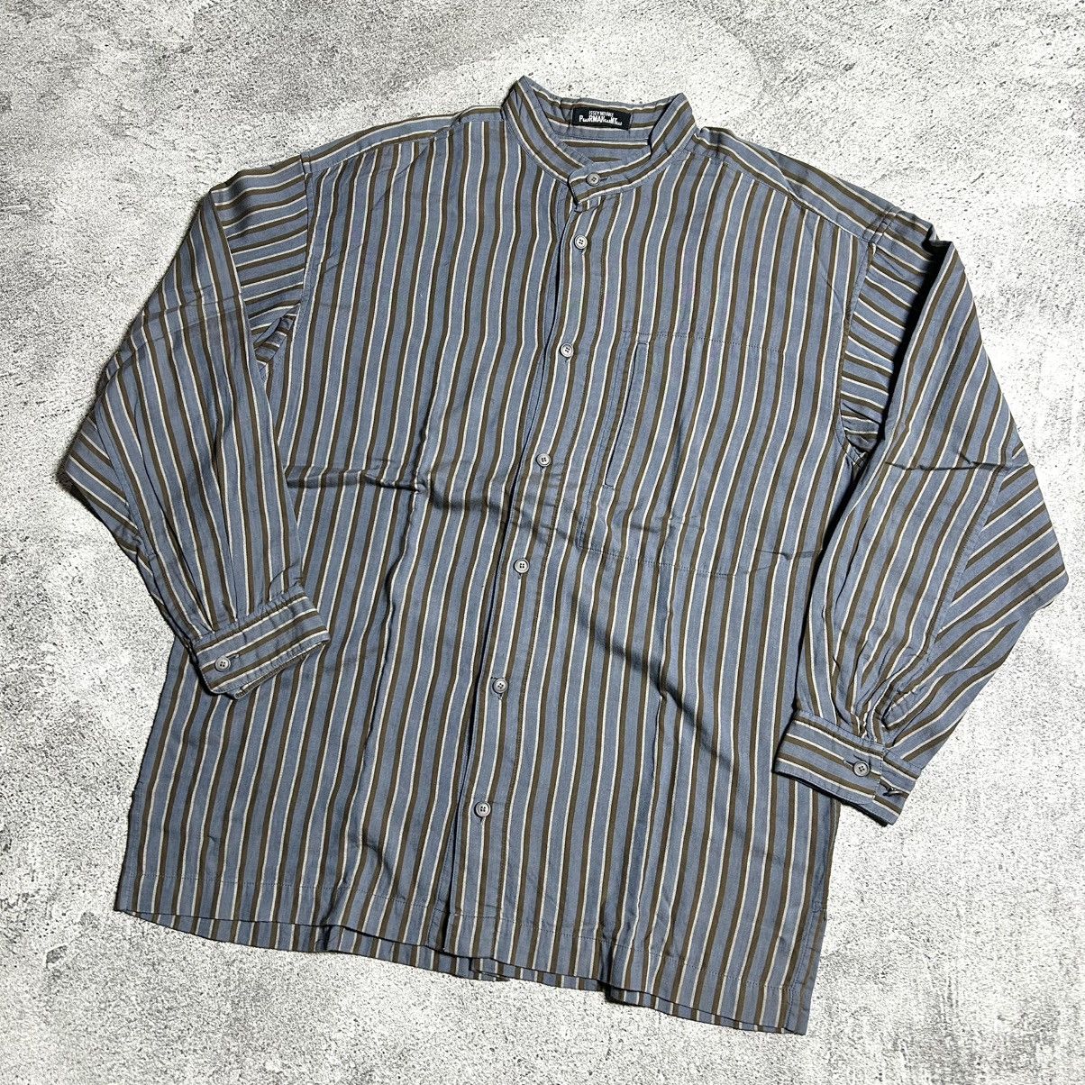 Issey Miyake 80s Issey Miyake Permanente Shangai Stripe Shirt Size US XL / EU 56 / 4 - 1 Thumbnail