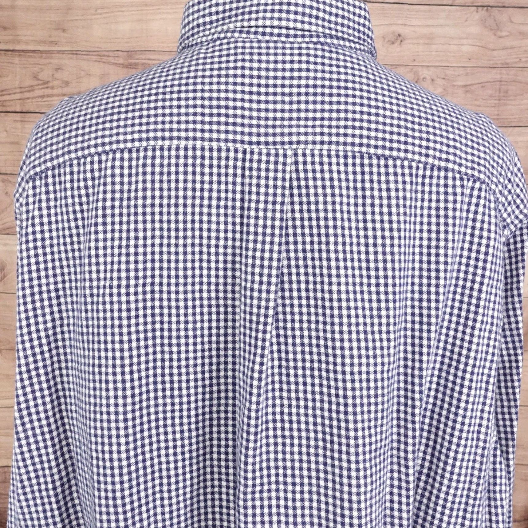 Roundtree & Yorke Roundtree & Yorke Mens Shirt 3XL Casual Flannel Long Sleeve Blue White Check Button-Down Big & Tall Size US XXL / EU 58 / 5 - 5 Thumbnail