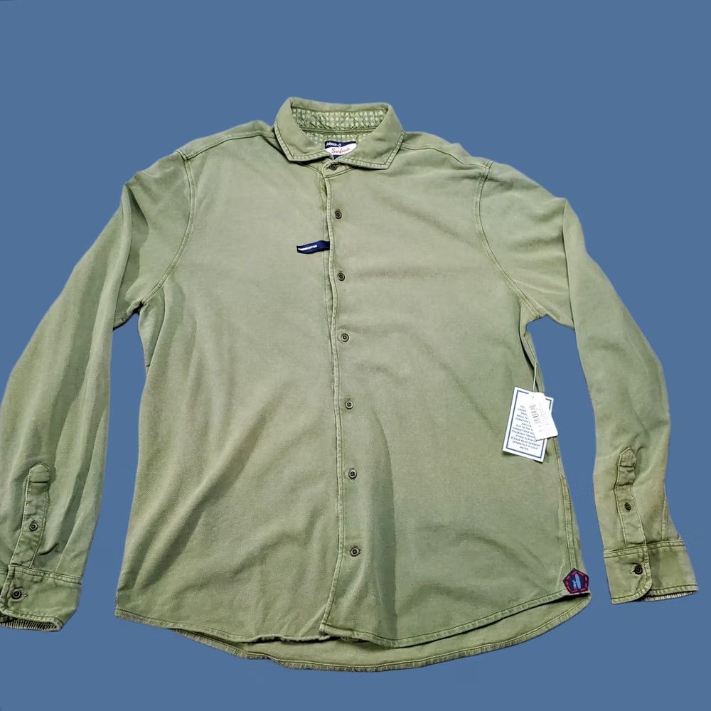 johnnie-O Johnnie-O Shirt Mens XL Pine Green Surfside Long Sleeve Button-Up Tweener W Tags New Size US XL / EU 56 / 4 - 1 Thumbnail