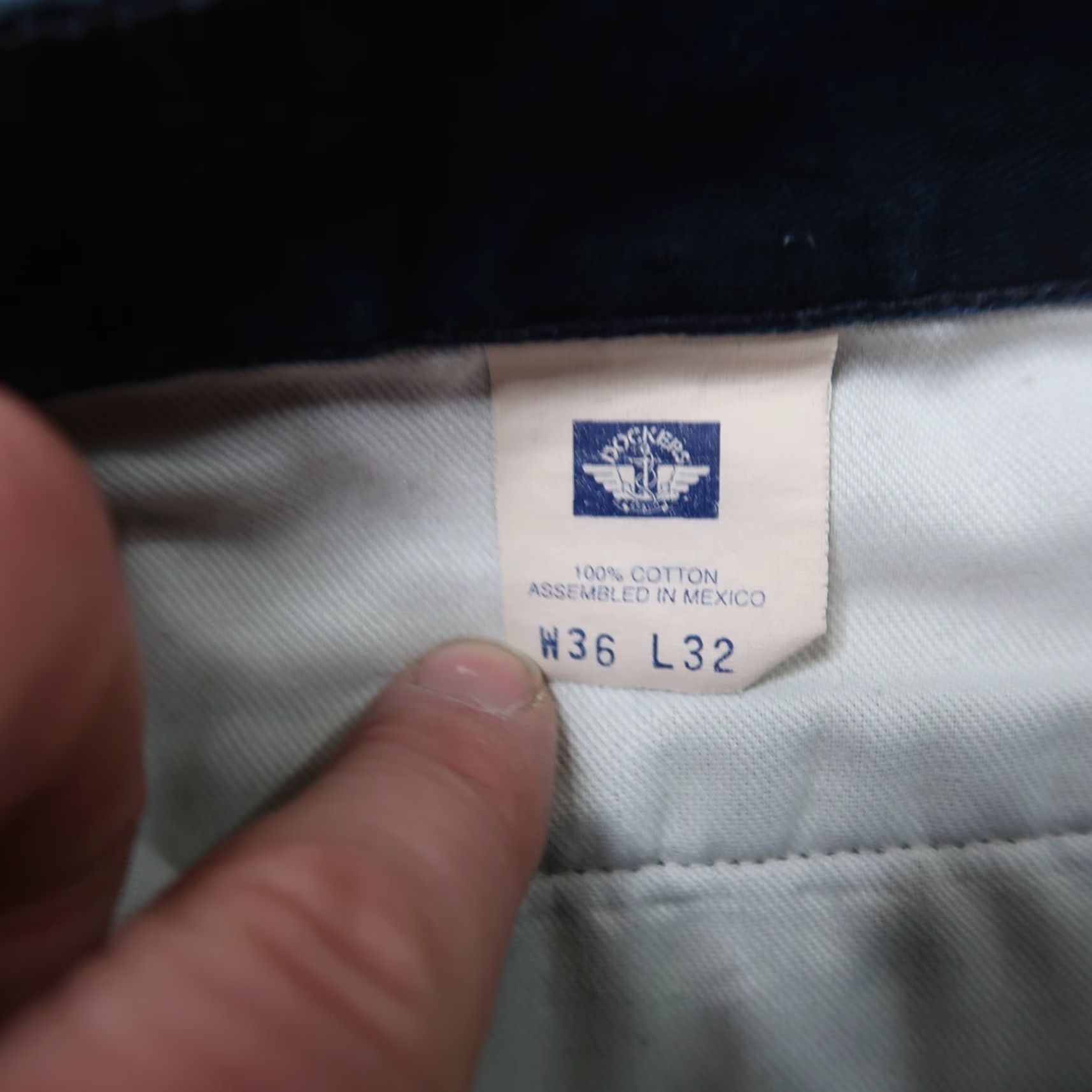 Dockers VINTAGE Dockers Khakis Pants Men 34x30 Blue Pleated Front Straight Leg 5-Pocket Size US 34 / EU 50 - 4 Thumbnail