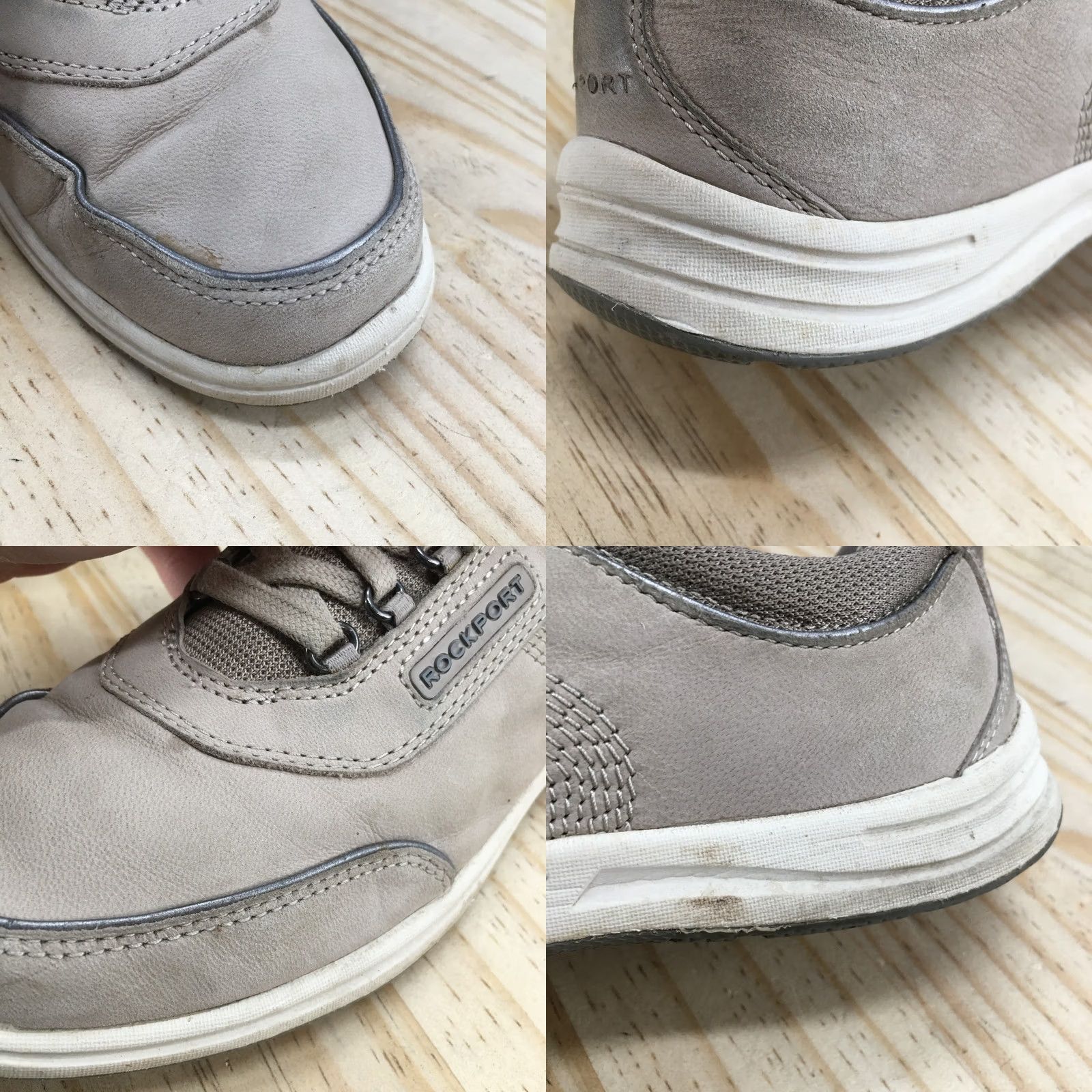 Rockport Rockport Shoes Womens 8 M Casual Sneakers Beige Leather Lace Up Low Top M76019 Size M / US 6-8 / IT 42-44 - 8 Thumbnail