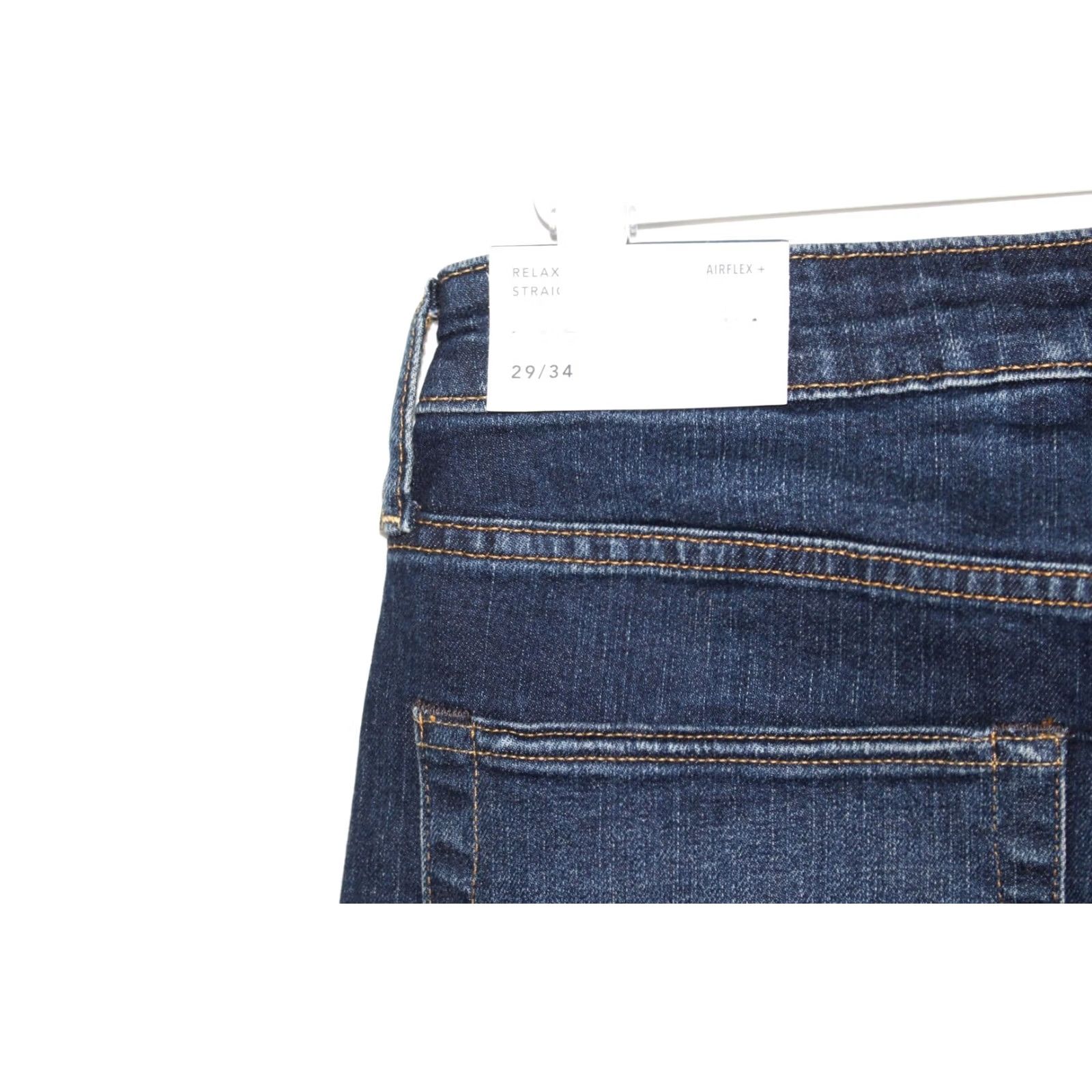 American Eagle Outfitters American Eagle Mens Airflex Relaxed Straight Leg Jeans Dark Blue Size US 29 - 3 Thumbnail