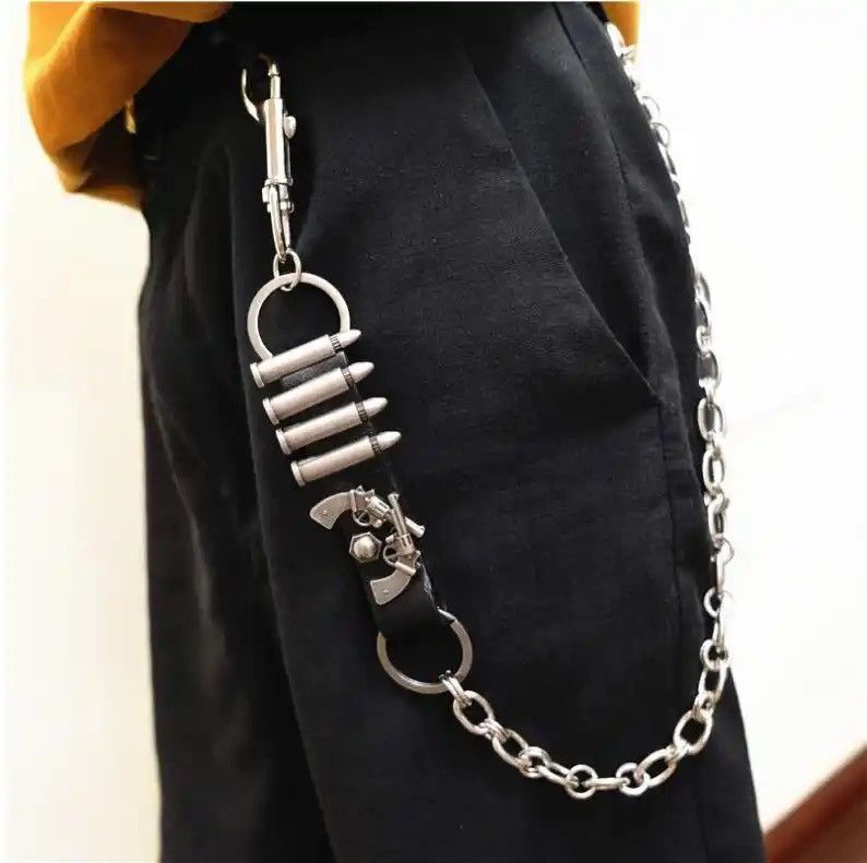 Jewelry Metal Pistol bullet Wallet Belt Chain Trousers Size ONE SIZE - 1 Thumbnail