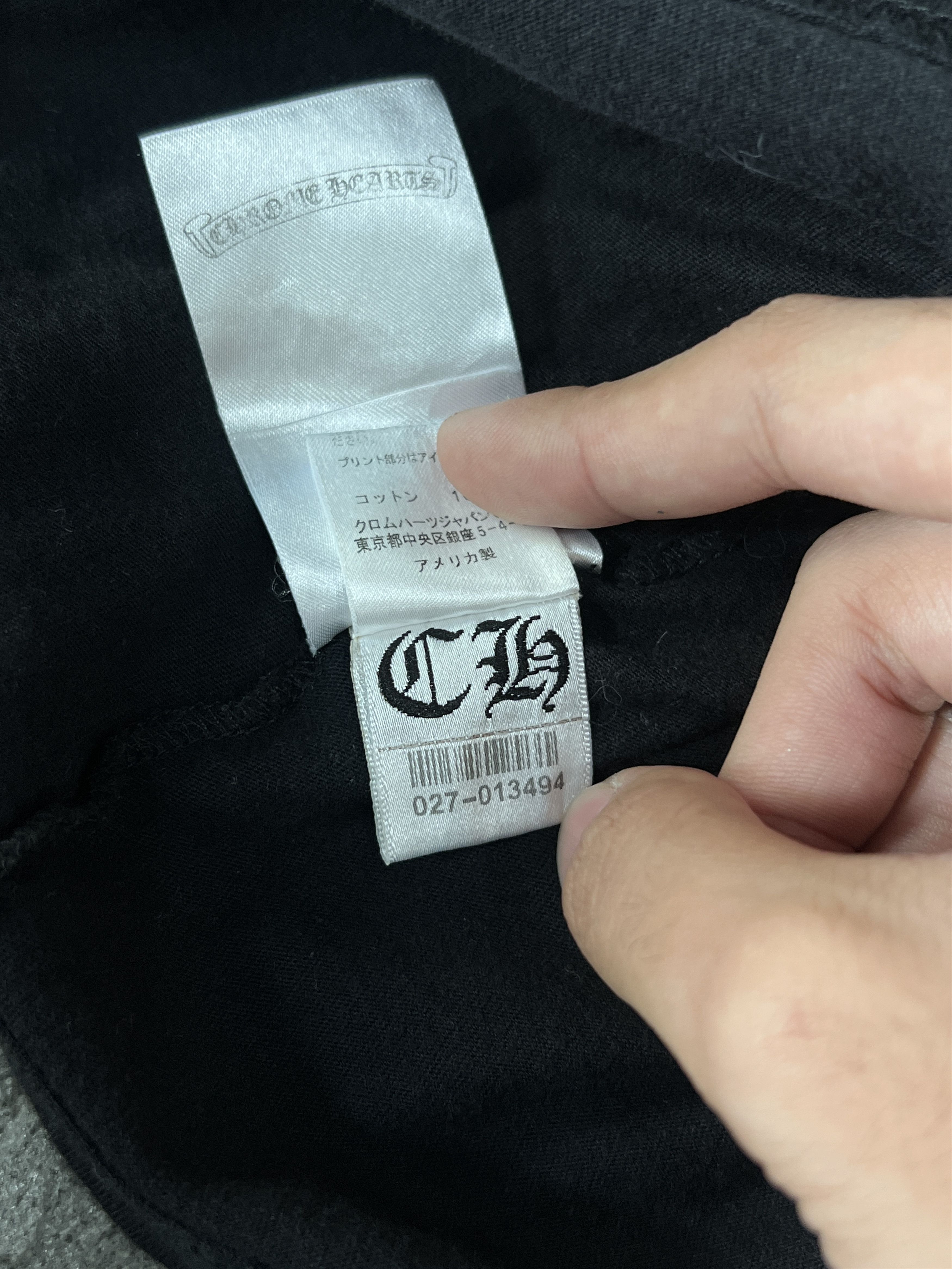 Chrome Hearts Chrome Hearts Long Sleeve Pocket Tee Black USA XL Size US XL / EU 56 / 4 - 11 Thumbnail