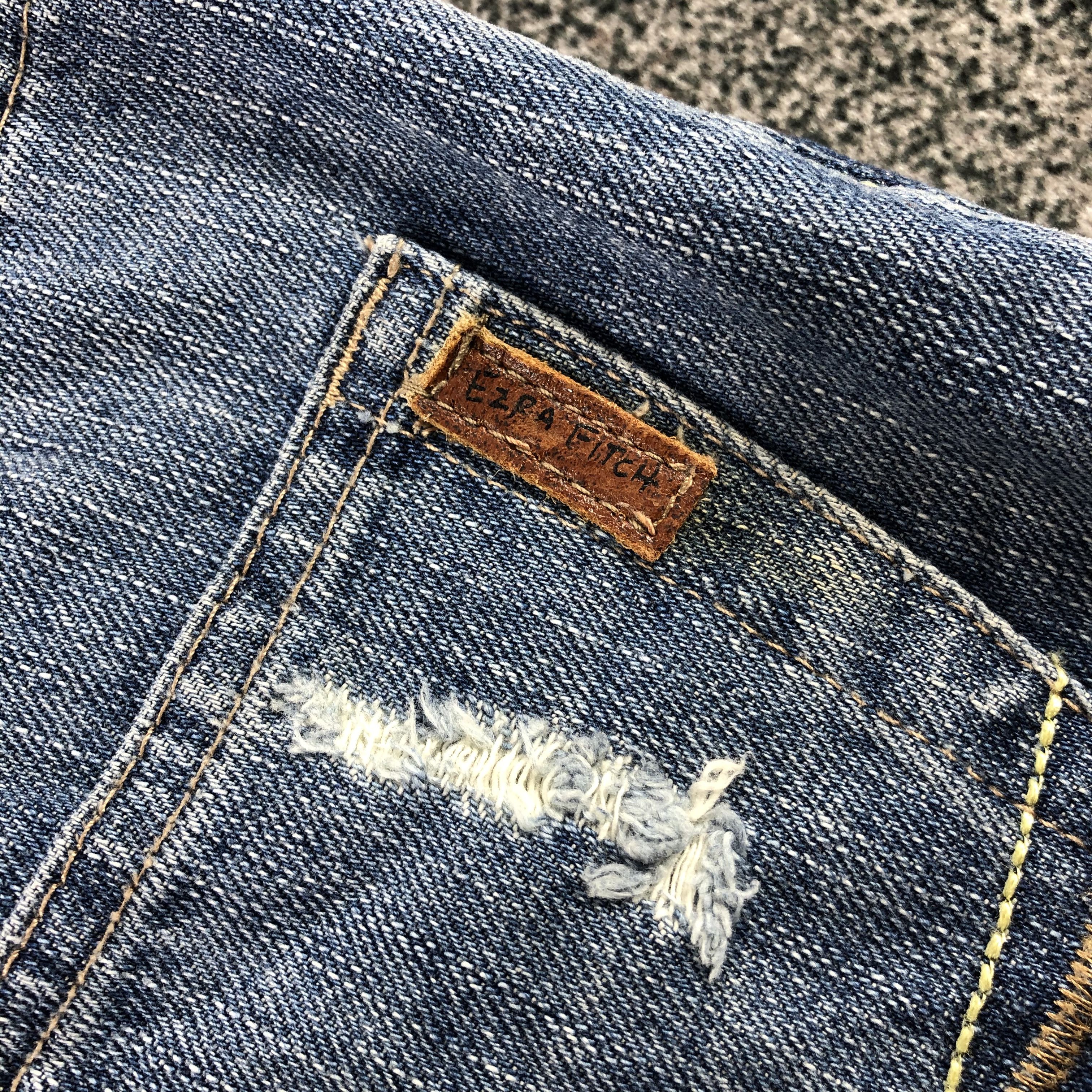 Vintage Ezra Fitch Jeans Medium Wash Distressed Denim KJ1455 Size US 30 / EU 46 - 8 Thumbnail