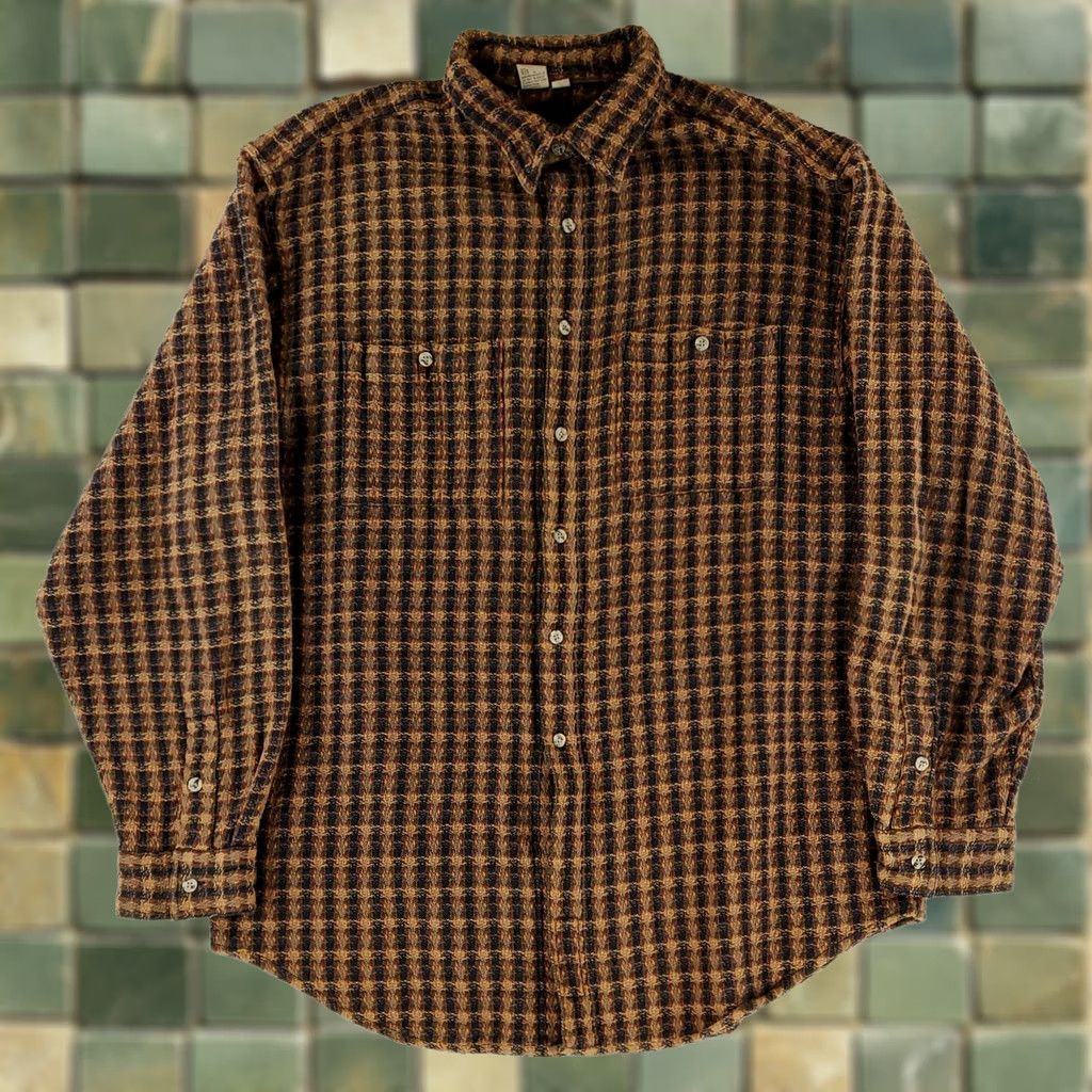 The Territory Ahead VINTAGE Territory Ahead Shirt Blanket Button Up Brown Long Sleeve Mens XL Size US XL / EU 56 / 4 - 1 Thumbnail