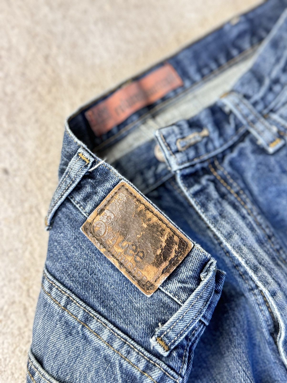 Japanese Brand × Lee × Levi's Vintage Clothing Vintage Lee Bootcut Jeans 32x31 Distressed Boro Repair Patch Size US 32 / EU 48 - 6 Thumbnail