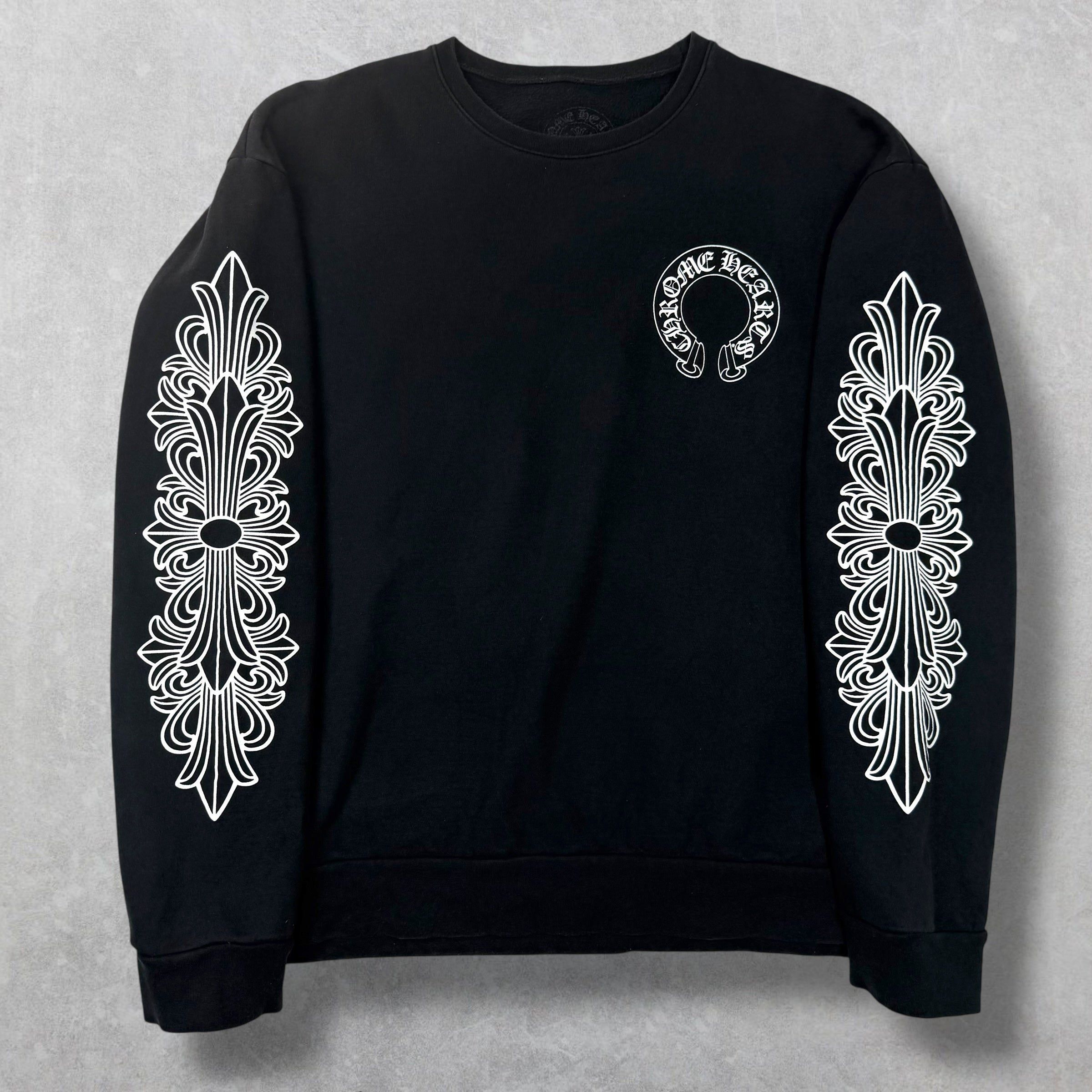 Chrome Hearts Chrome Hearts Horseshoe Floral Crewneck Black L Size US L / EU 52-54 / 3 - 1 Thumbnail