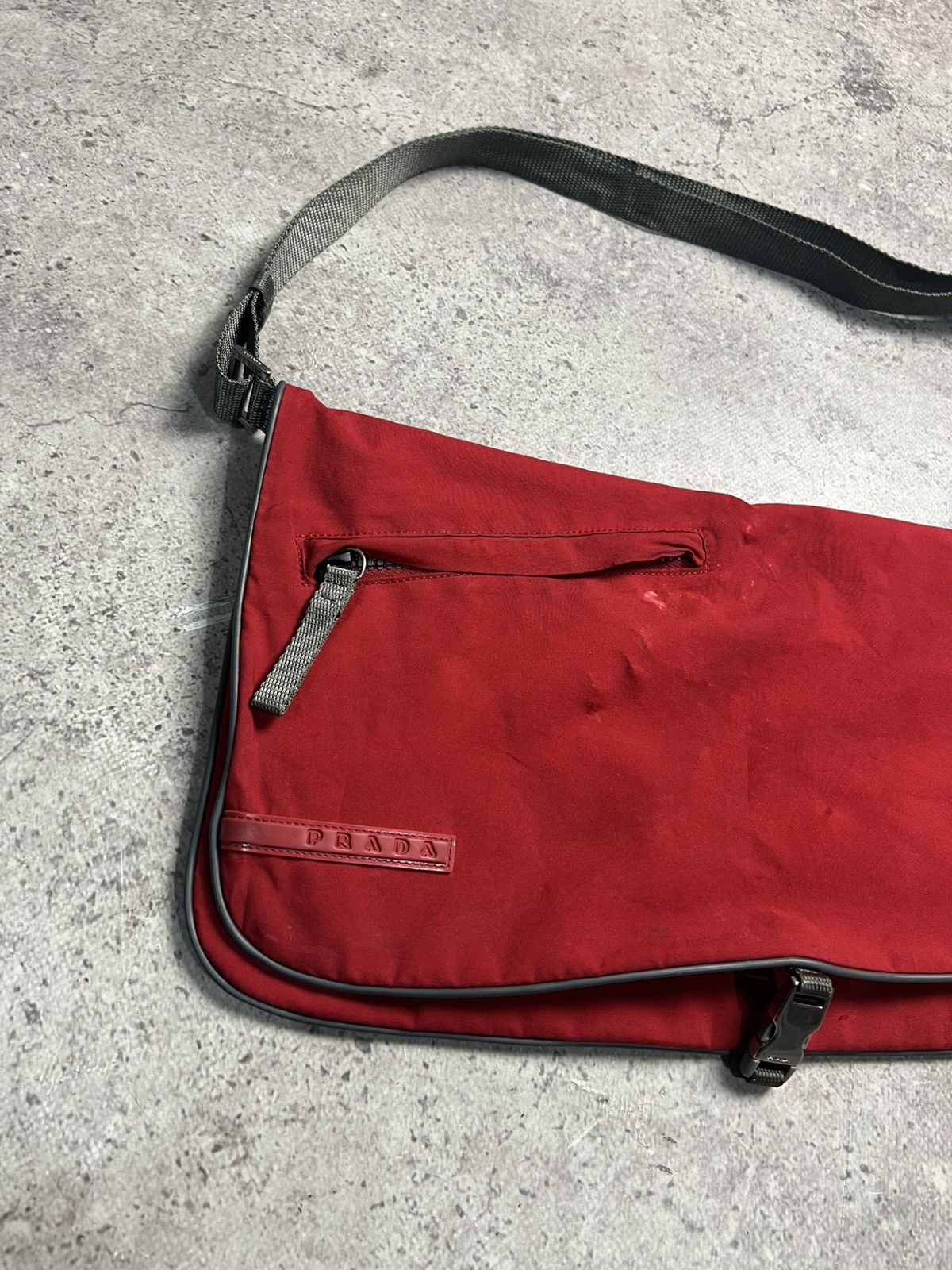 Prada Vintage Prada Nylon Red Tab Bag Size ONE SIZE - 3 Thumbnail
