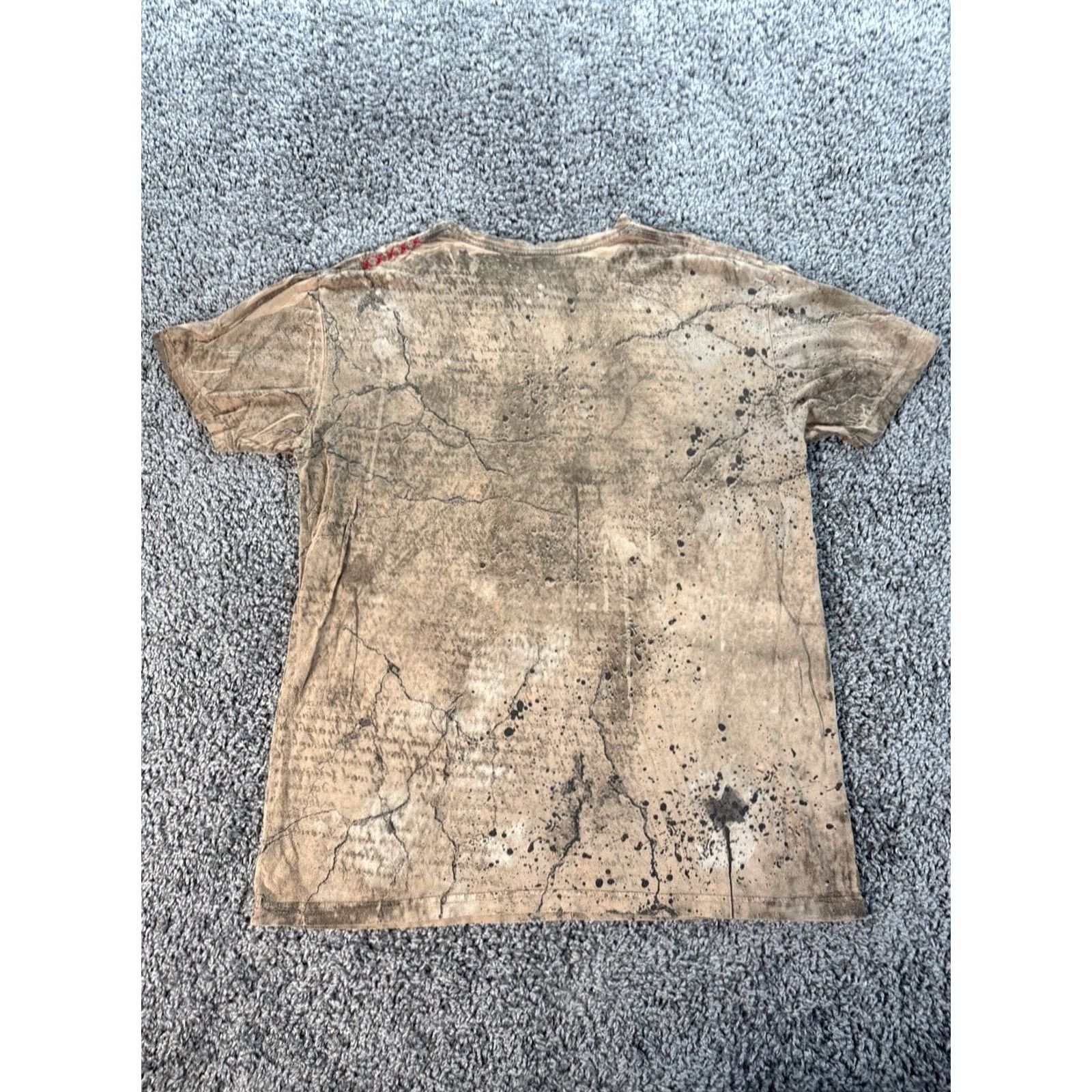 Affliction VINTAGE Affliction T-Shirt Mens XL Brown Crew Neck Gothic Grunge 90s Angel Embroidered Logo Short Sleeve Cotton Size US XL / EU 56 / 4 - 5 Thumbnail