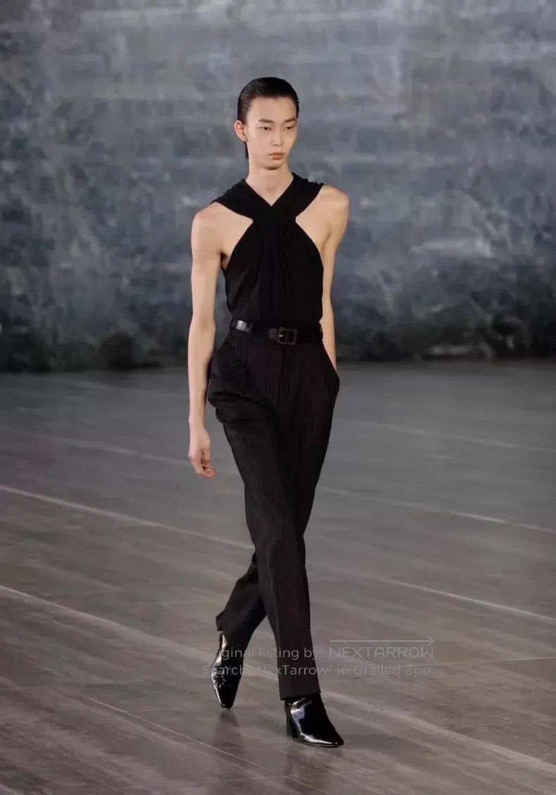 Saint Laurent Paris Saint Laurent Paris Double Pleated Striped Dress Pants i Size US 32 / EU 48 - 3 Thumbnail