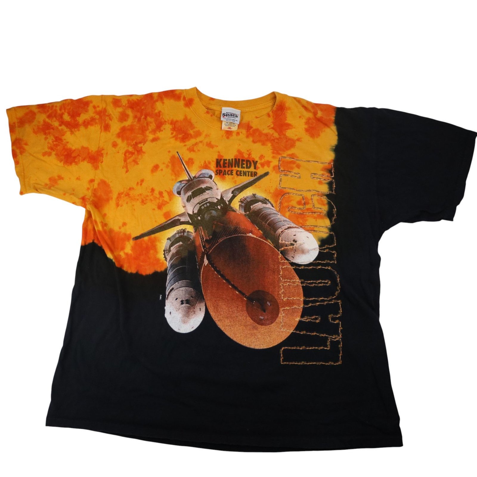 Vintage Vintage Y2k Kennedy Space Center Tie Dye Space Ship T Shirt Size US XL / EU 56 / 4 - 1 Thumbnail