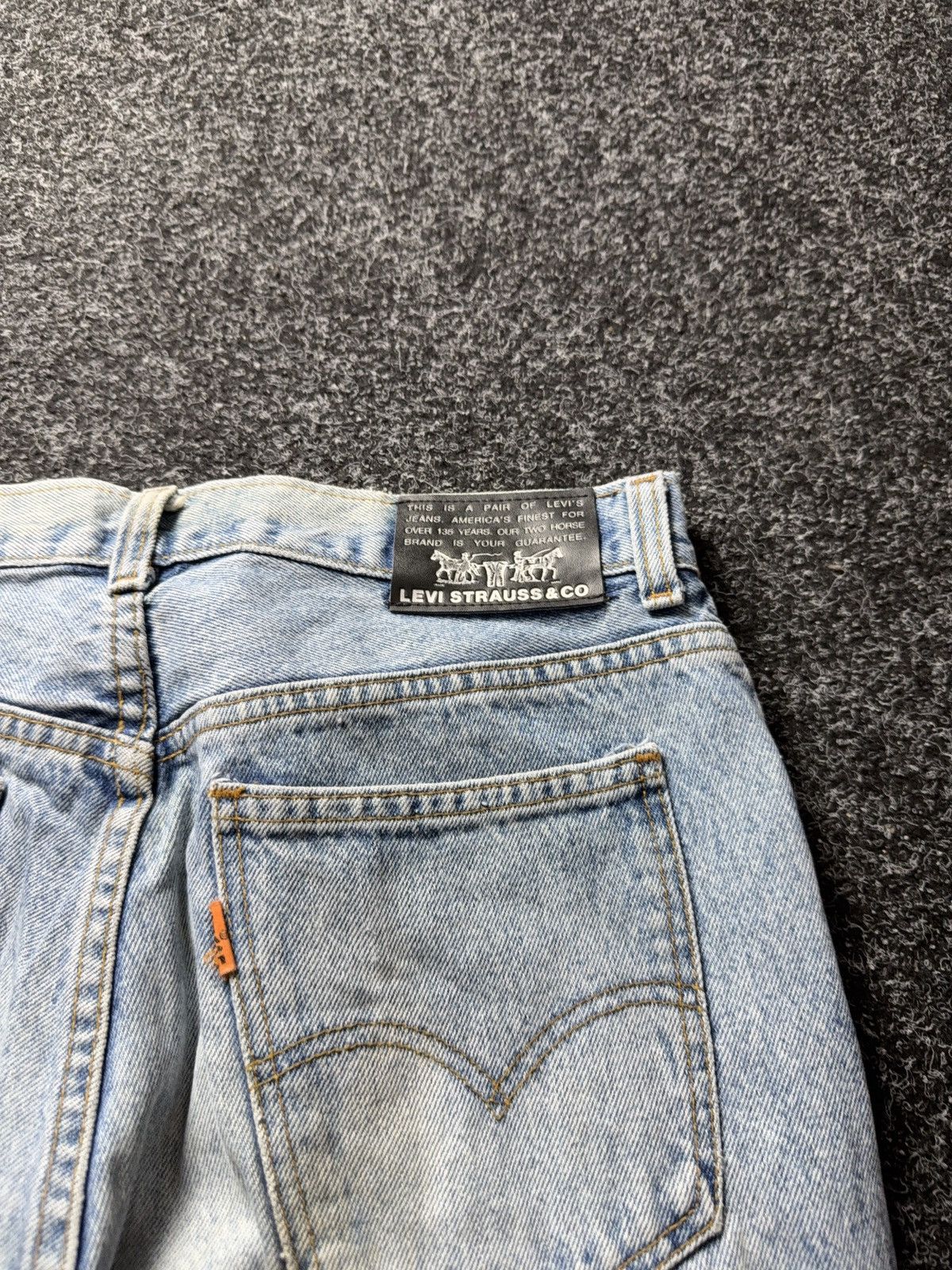 Levi's Vintage Clothing 90s Levi’s 615 Distressed Light Wash Straight Leg Jeans Size US 30 / EU 46 - 20 Thumbnail