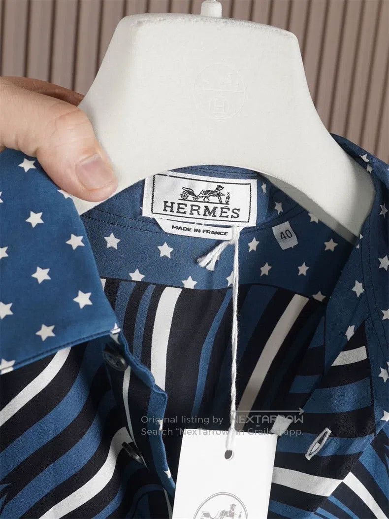 Hermes Hermes size 40 Horse Silhouette Silk Shirt Size US XXS / EU 40 - 6 Thumbnail
