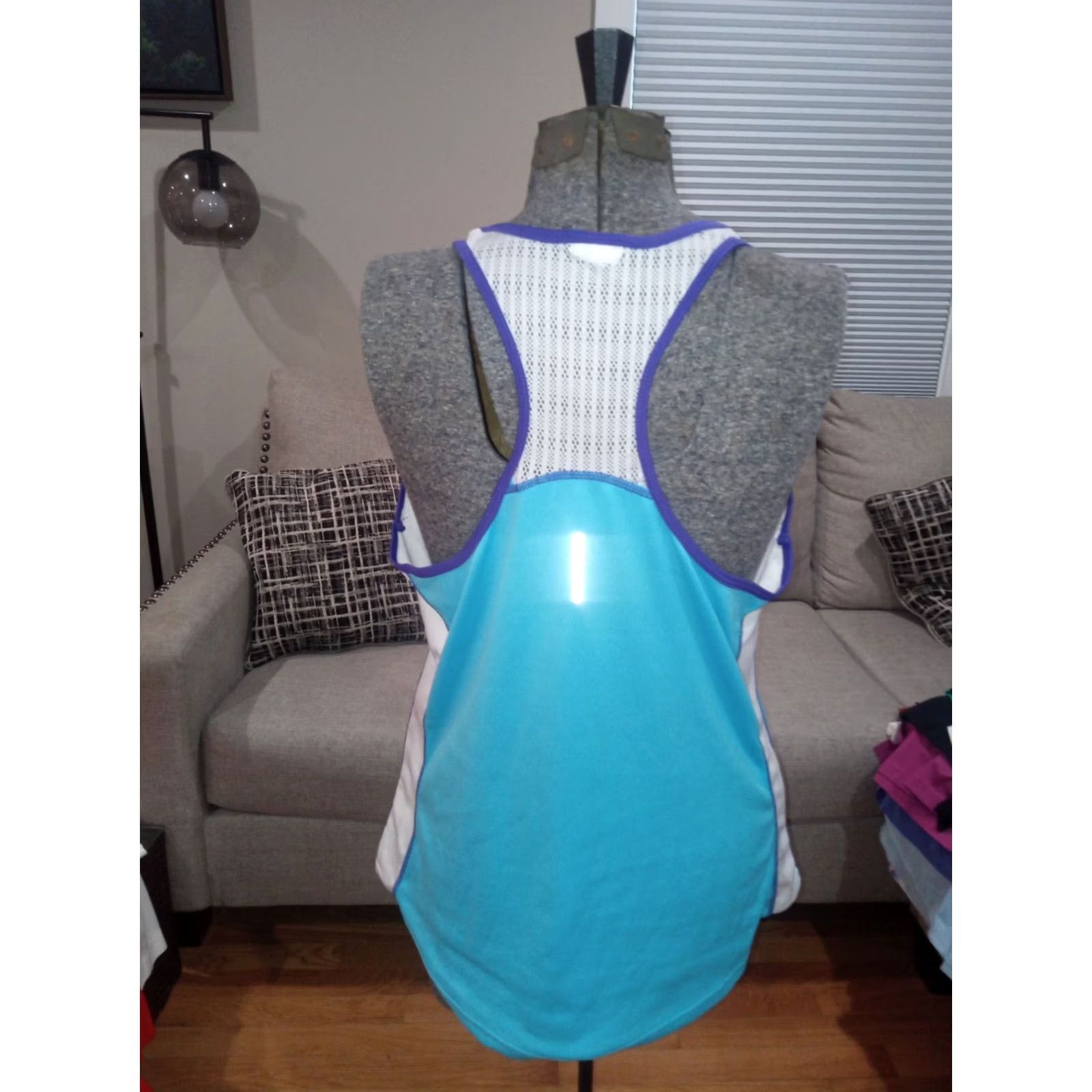 Champion Champion Womens Tank Top Racerback Blue XL Fitness Running Exercise Wear Shirt Sleeveless Scoop Neck Pullover Activewear Women Size M Regular Fit Size M / US 6-8 / IT 42-44 - 2 Thumbnail