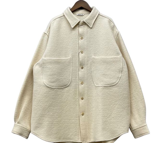 Image of Auralee Shetland Wool Blouson in Beige, Men's (Size XL)