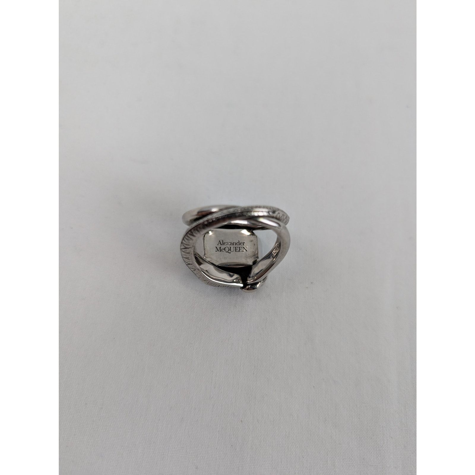 Alexander McQueen o1rshd1 Size: 19 / Brass Snake & SKL jewelry Ring in Silver Size ONE SIZE - 5 Thumbnail
