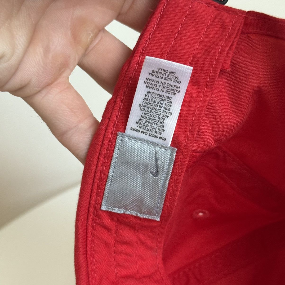 Nike Vintage Nike Red Swoosh Strapback Hat – Adjustable Velcro Size ONE SIZE - 9 Thumbnail