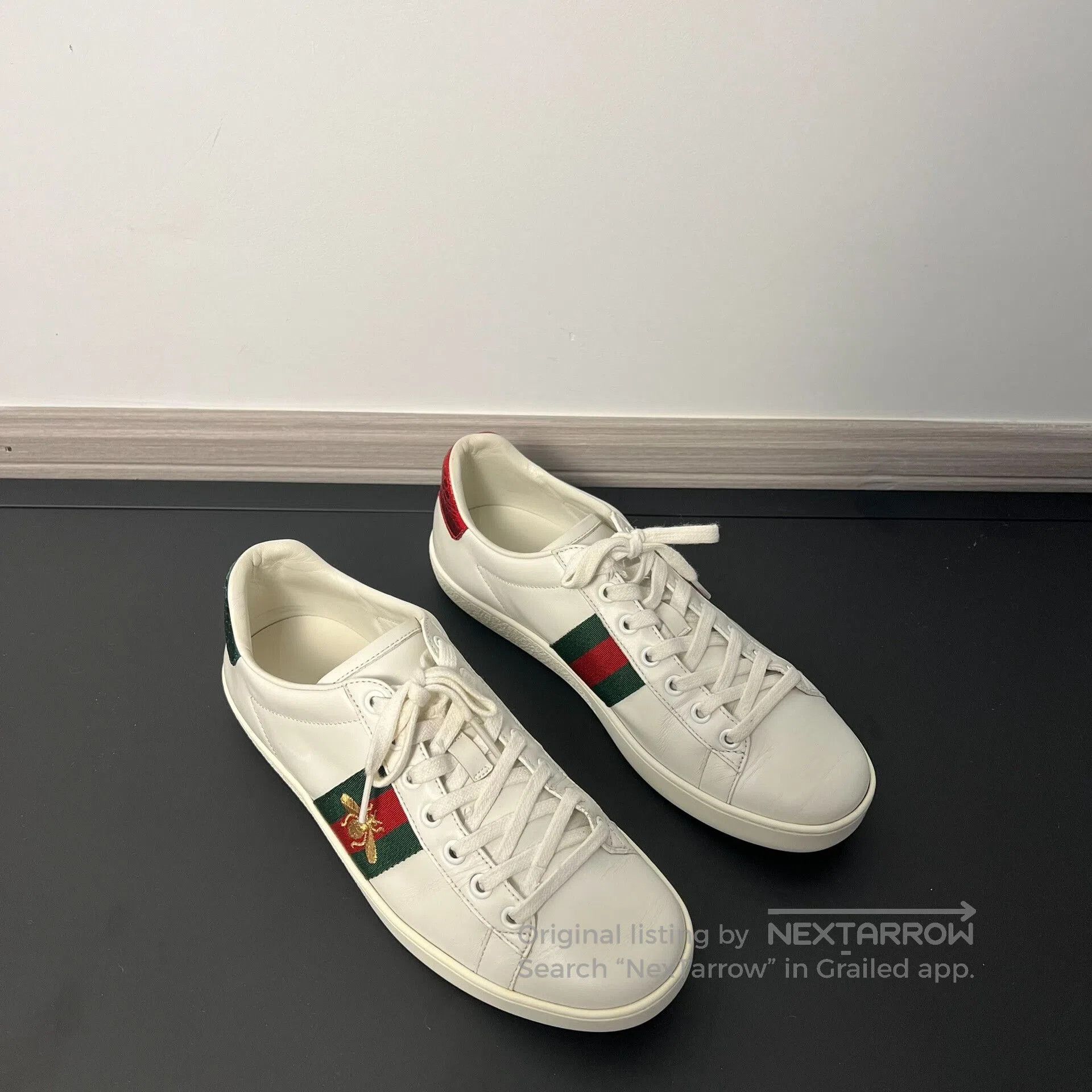 Gucci gucci white bee platform sneakers size 37.5. Size US 7.5 / IT 37.5 - 1 Thumbnail