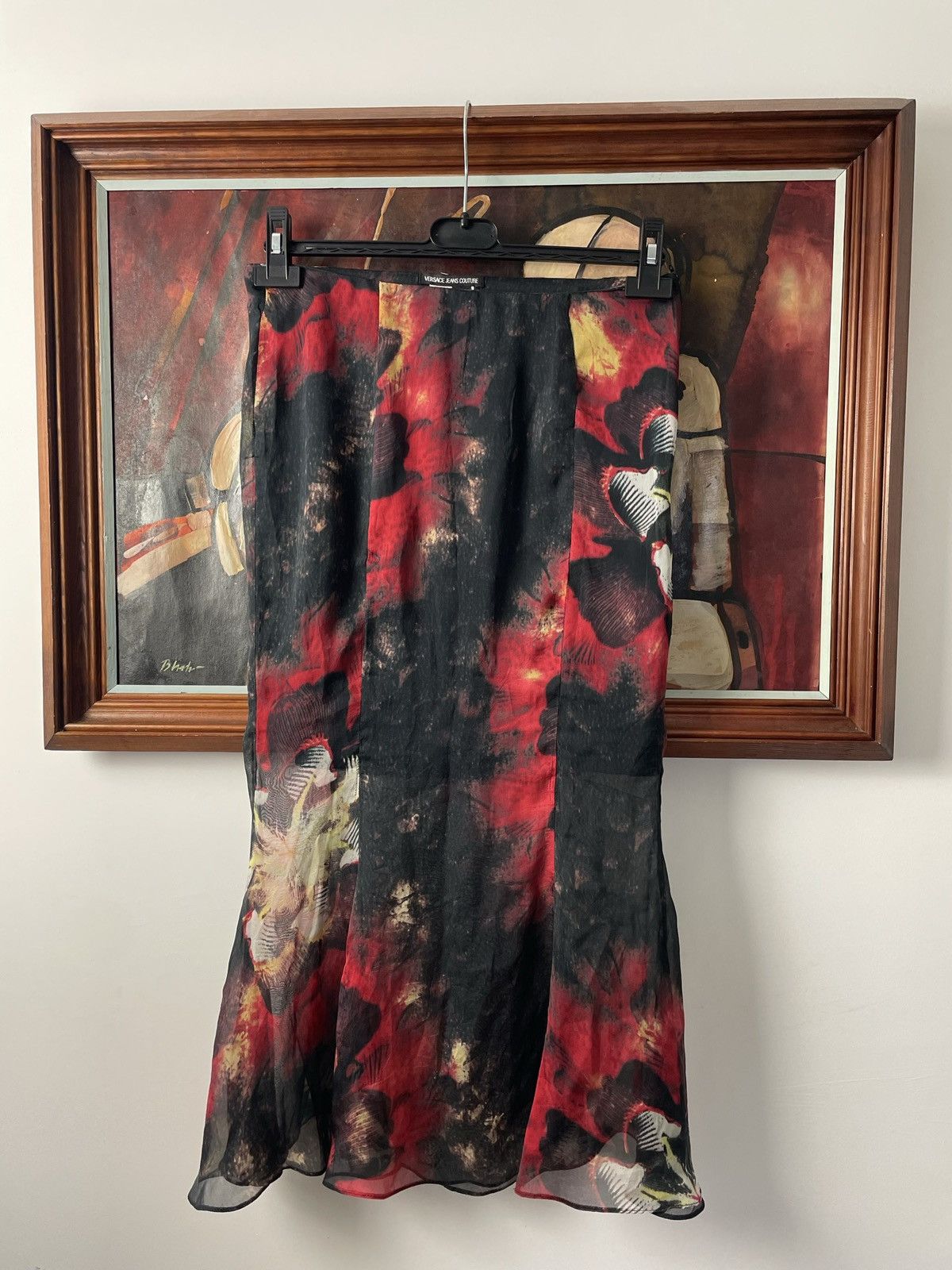 Versace Jeans Couture Vintage Versace Jeans Couture Allover Print Nylon Skirt Maxi Size 28" / US 6 / IT 42 - 1 Thumbnail