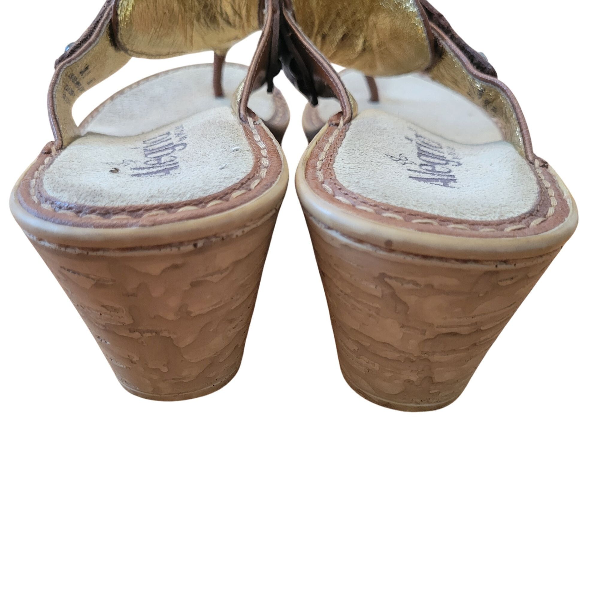 Other Alegria Leather Thong Sandals 6 Brown Comfort Slides LOLA We Size US 6 / IT 36 - 7 Thumbnail