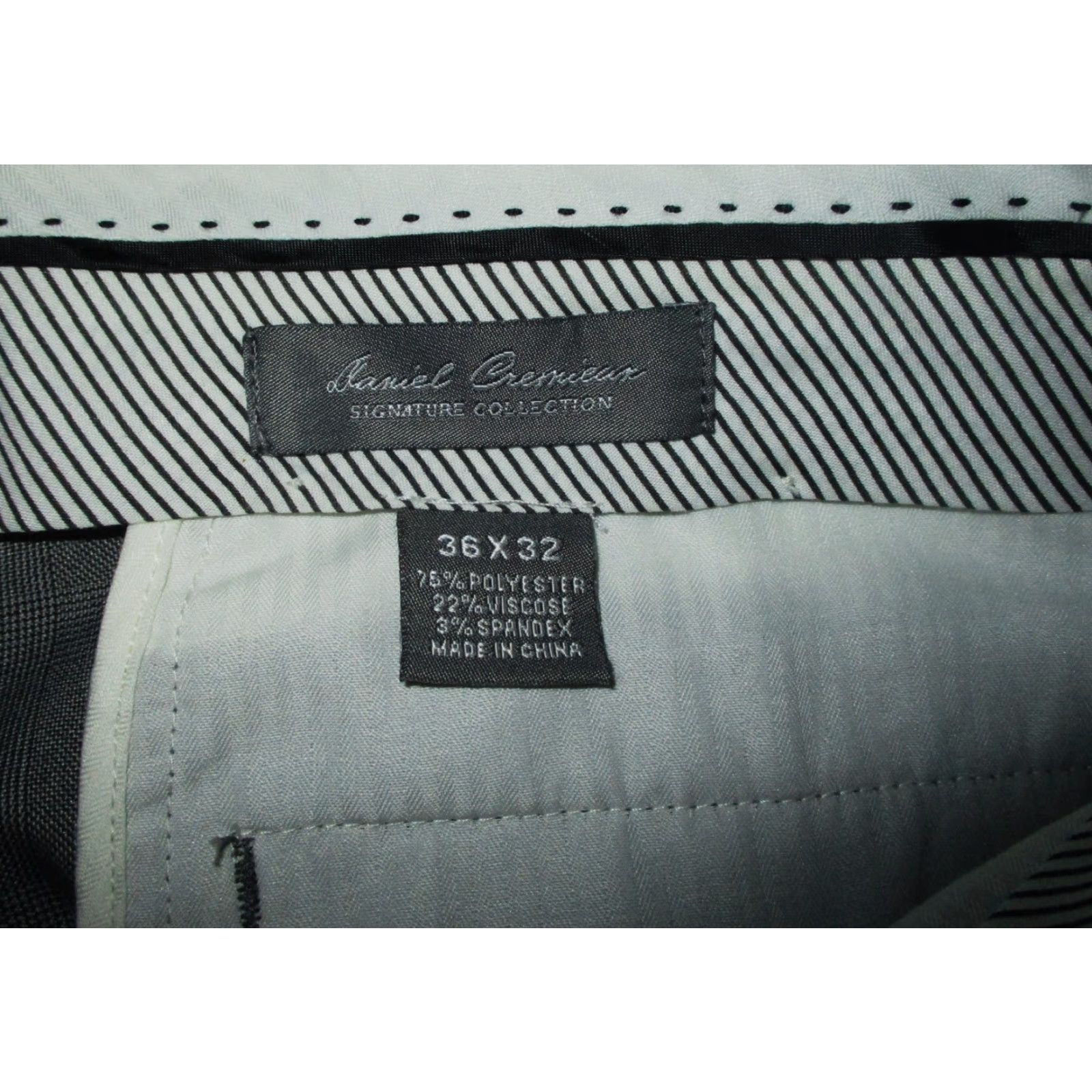 Cremieux DANIEL CREMIEUX Gray Pleated Dress Pants Mens 36W 32L Size Regular 5-Pocket Inseam 32 Belt Loops Gray Size US 36 / EU 52 - 5 Thumbnail